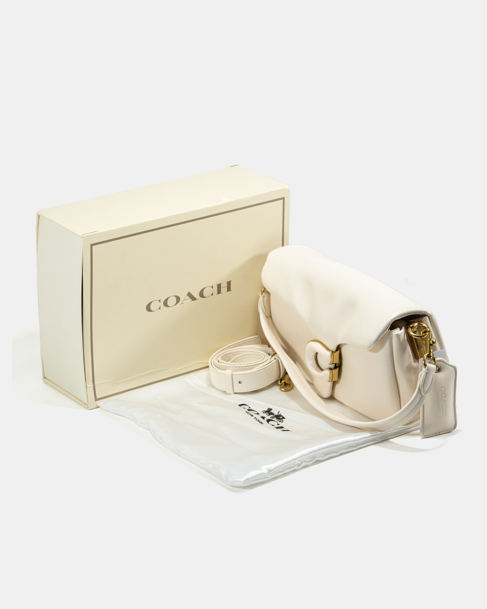 Coach Pillow Tabby 26 Leather Shoulder Bag Cream - 2