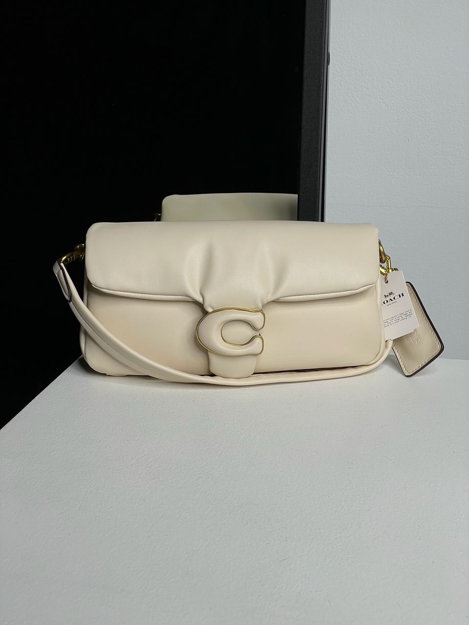 Coach Pillow Tabby 26 Leather Shoulder Bag Cream - 8