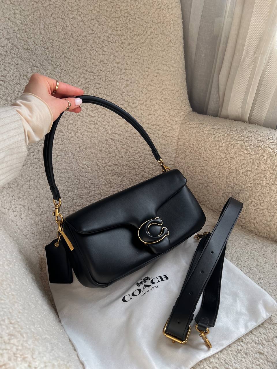 Coach Pillow Tabby Shoulder Bag Black - 9