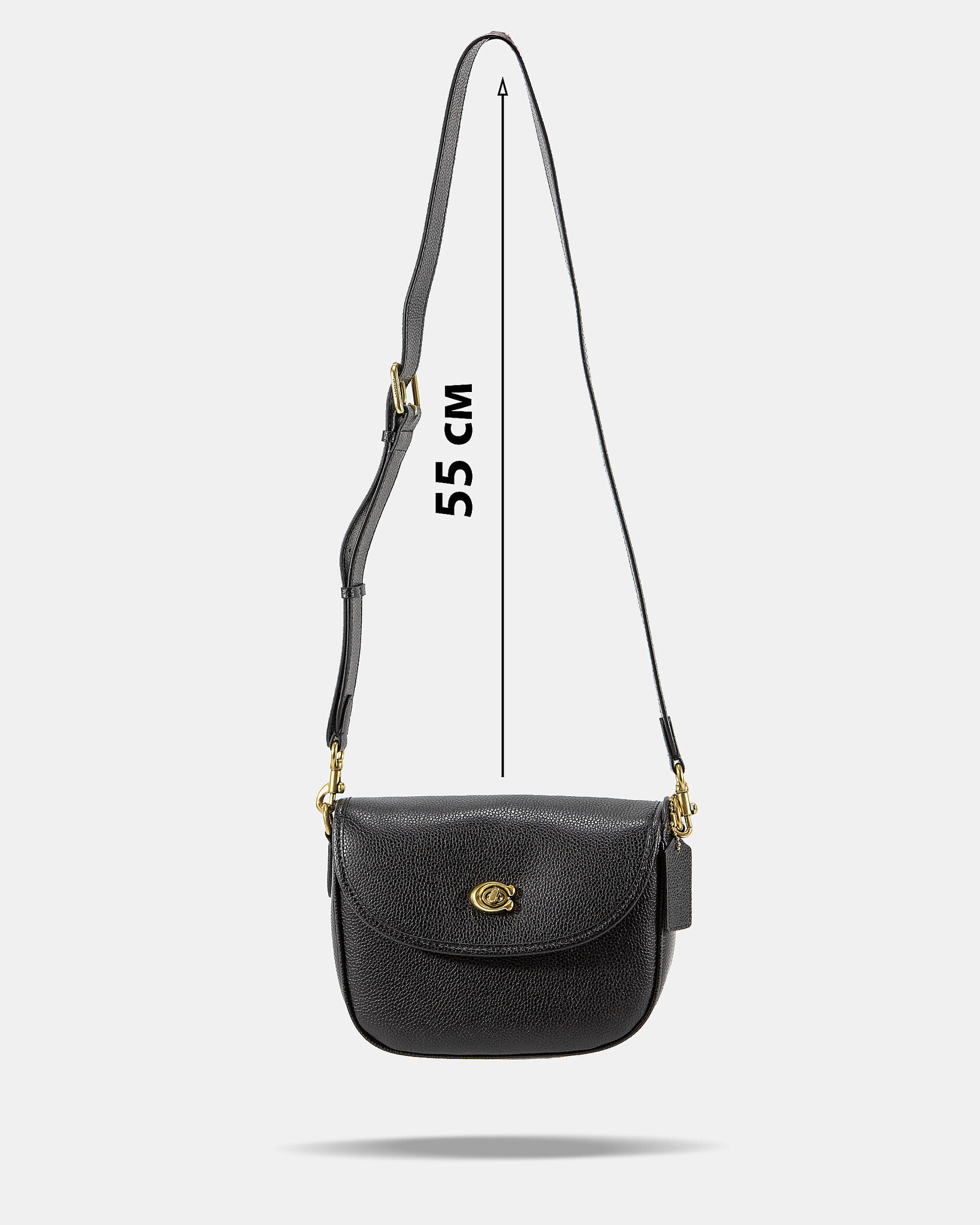 Coach Polished Pebble Willow Saddle Bag Black - 4