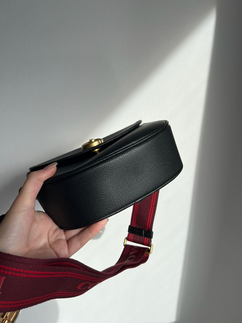 Coach Polished Pebble Willow Saddle Bag Black - 16