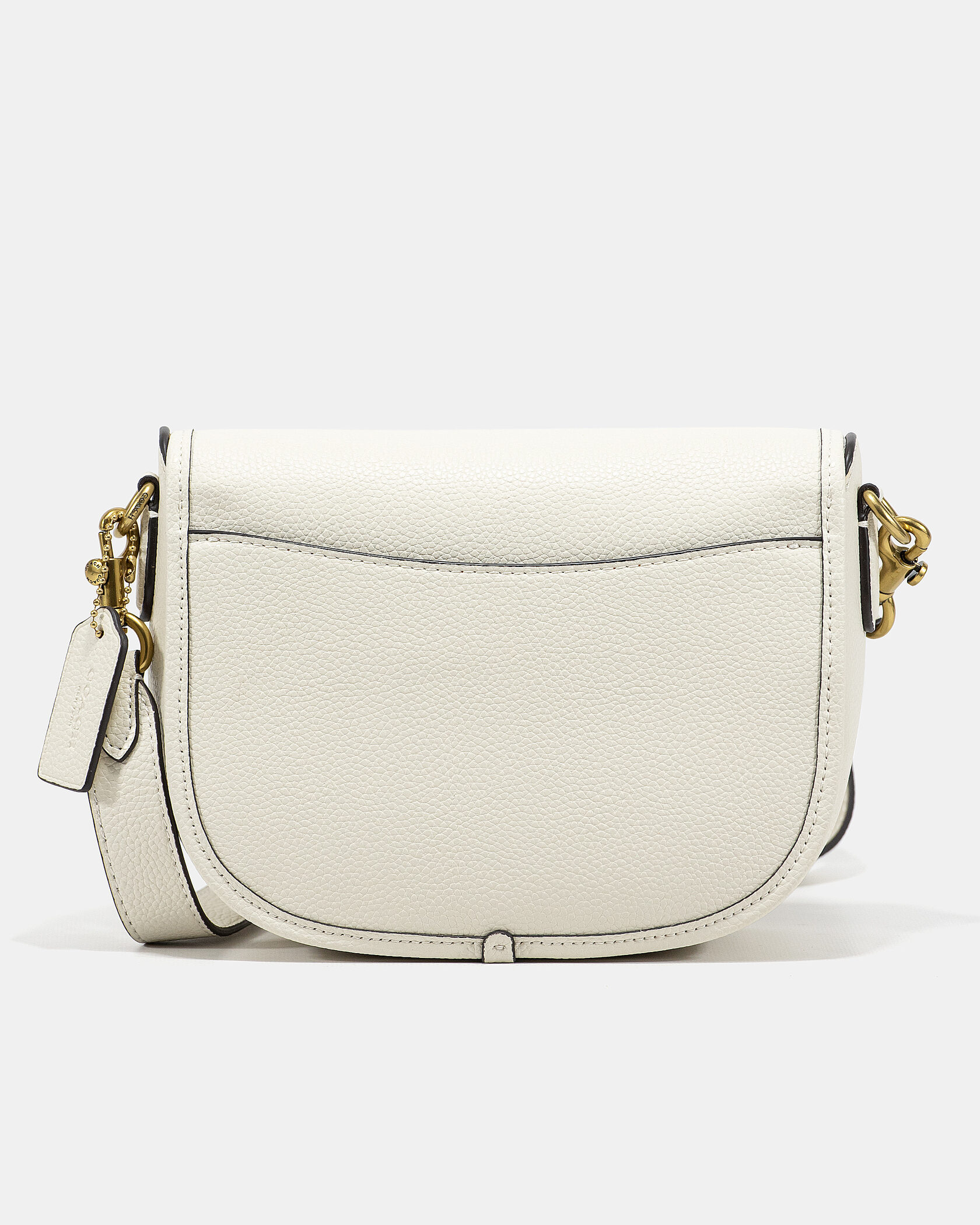 Coach Polished Pebble Willow Saddle Bag White - 9