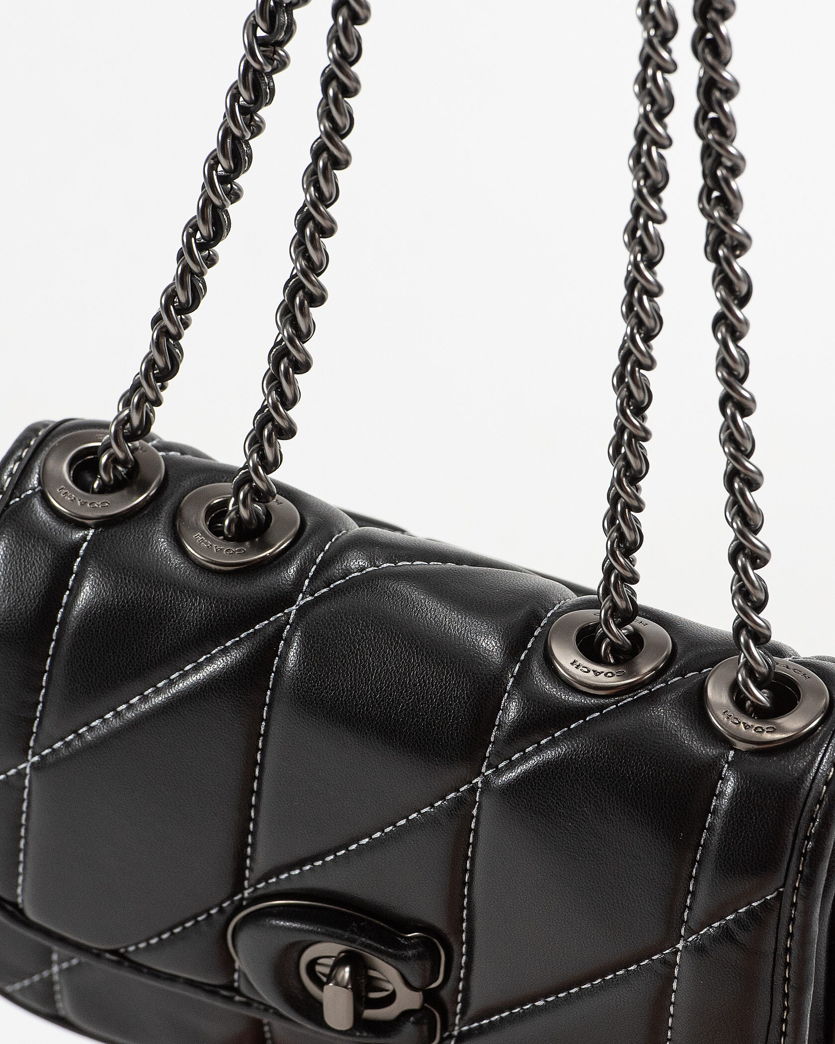 Coach Quilted Pillow Madison Shoulder Bag Black - 11