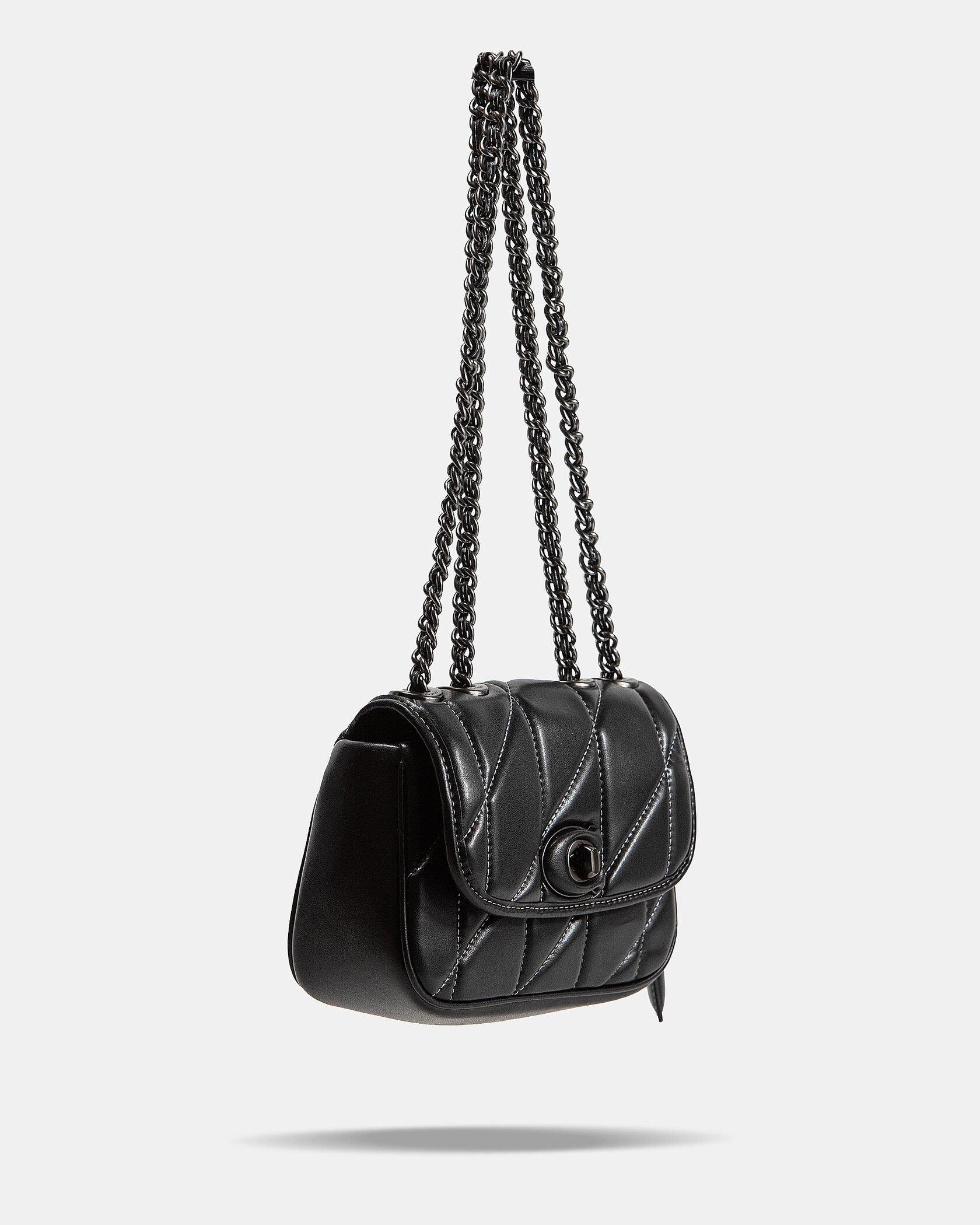 Coach Quilted Pillow Madison Shoulder Bag Black - 5