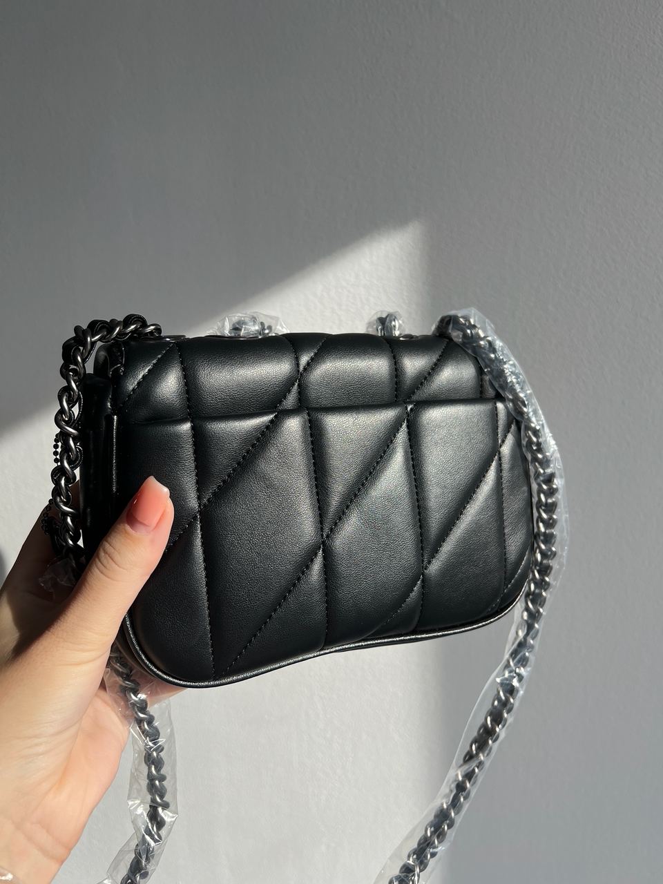 Coach Quilted Pillow Madison Shoulder Bag Black - 13