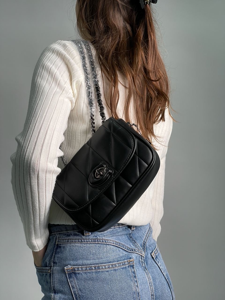 Coach Quilted Pillow Madison Shoulder Bag Black - 6