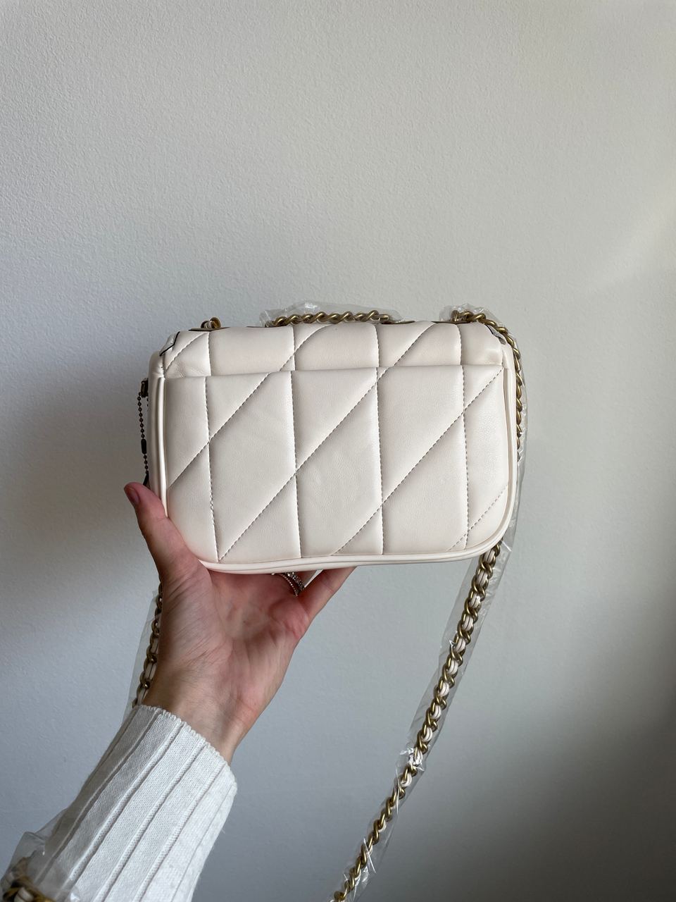 Coach Quilted Pillow Madison Shoulder Bag White - 14