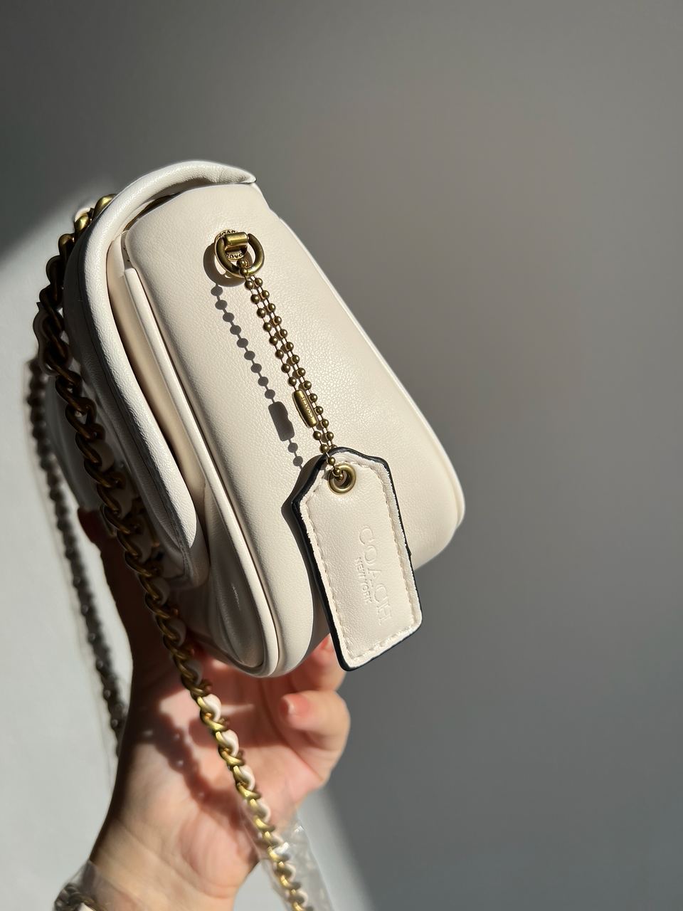 Coach Quilted Pillow Madison Shoulder Bag White - 16