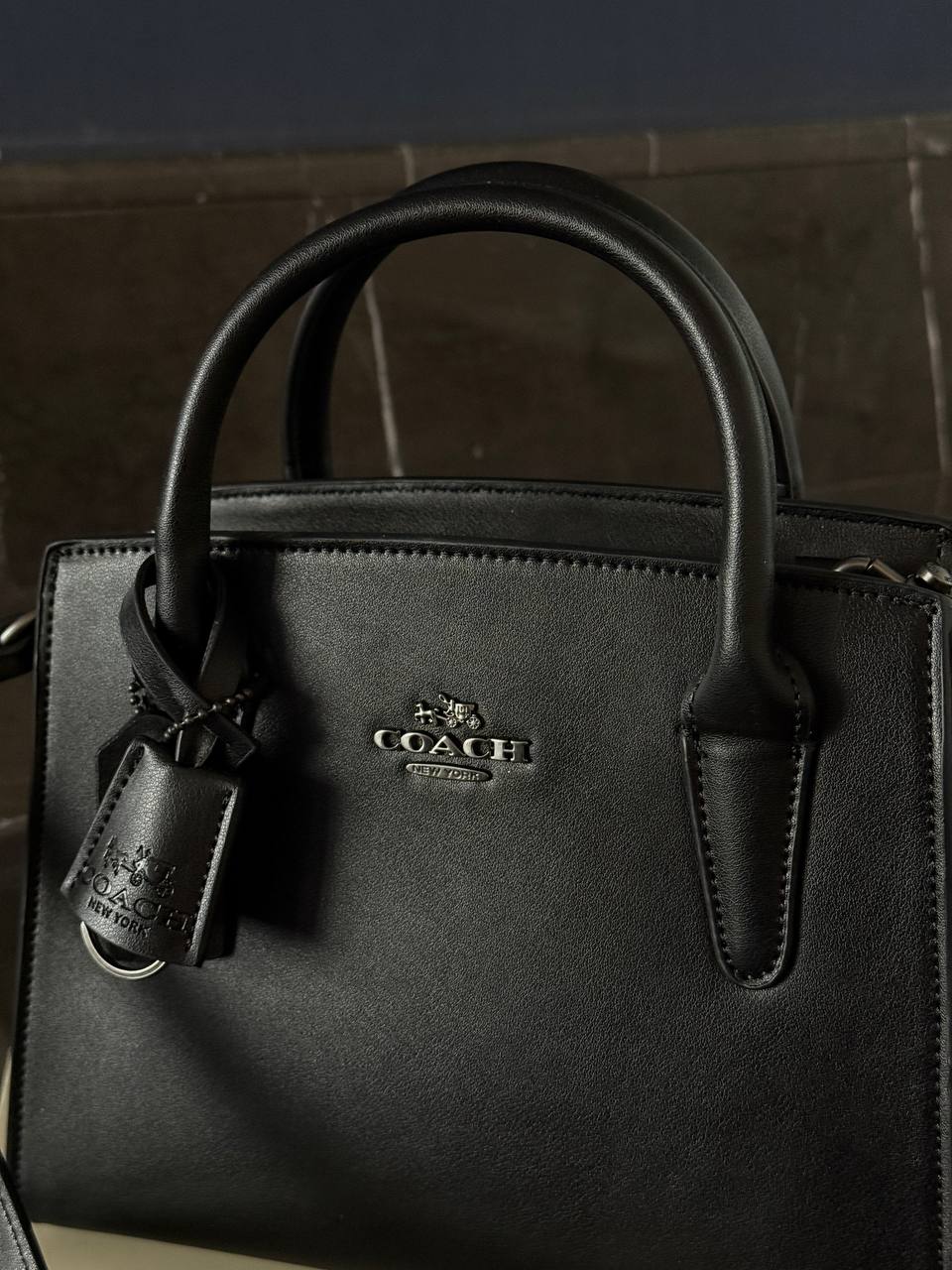 Coach Rossie In Leather Black/Silver - 3