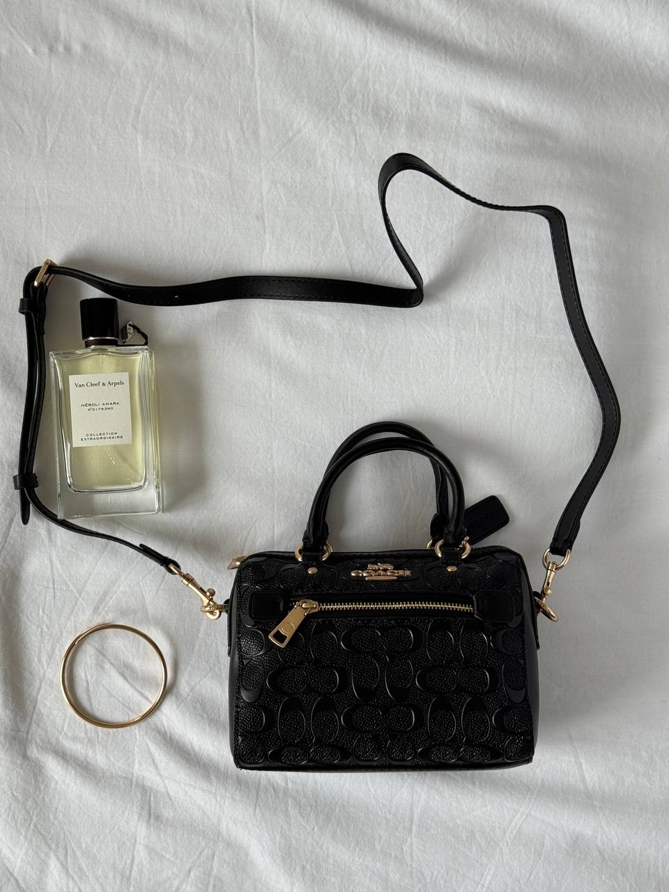 Coach Rowan Satchel Bag In Signature Canvas BLack - 5