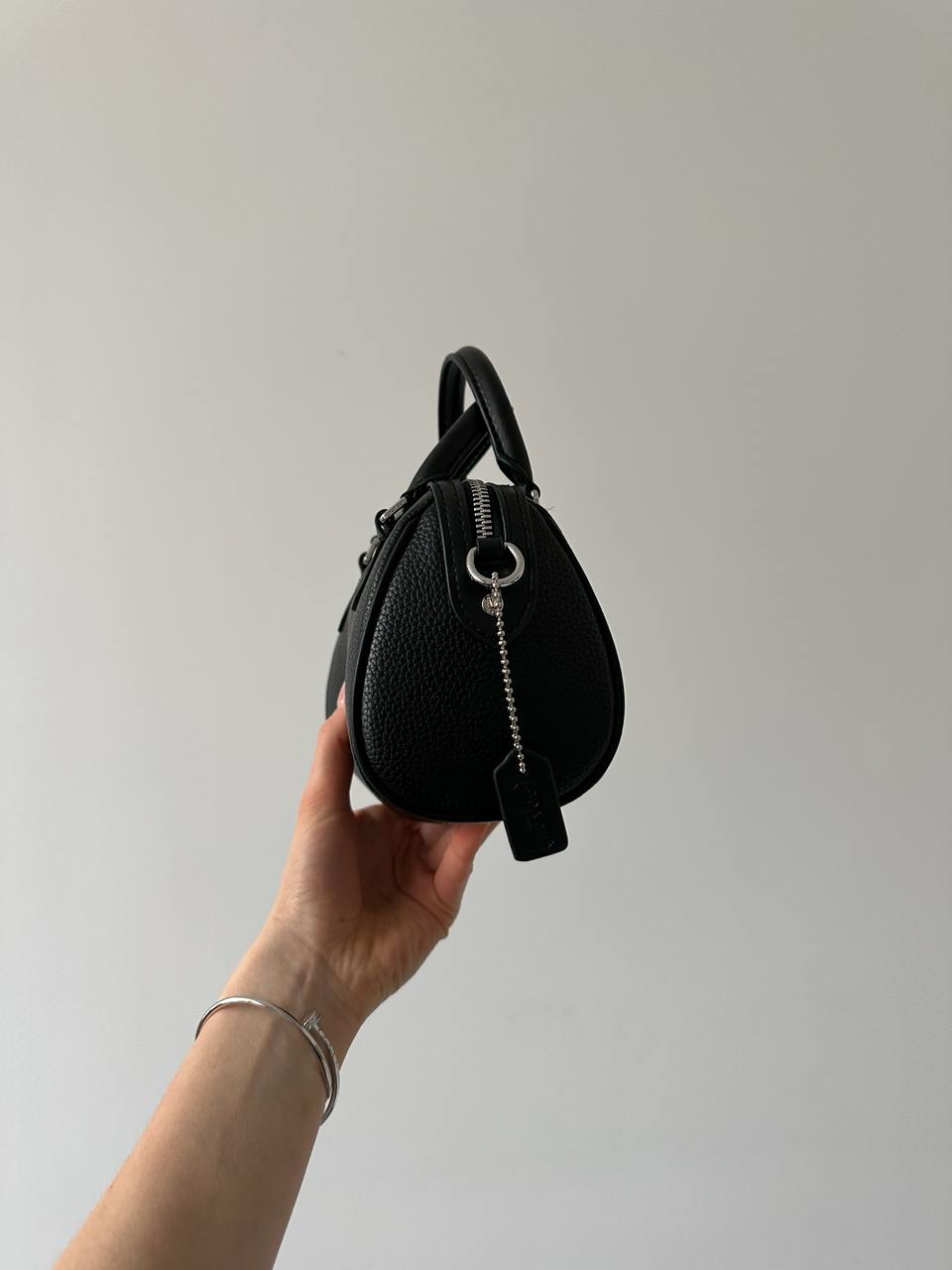 Coach Rowan Satchel In Black/Silver - 8