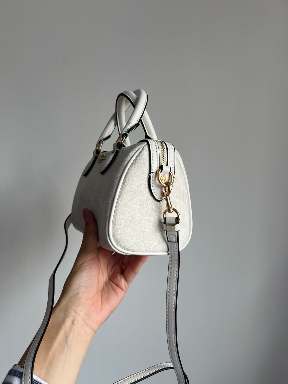 Coach Rowan White Satchel In Signature Canvas - 3