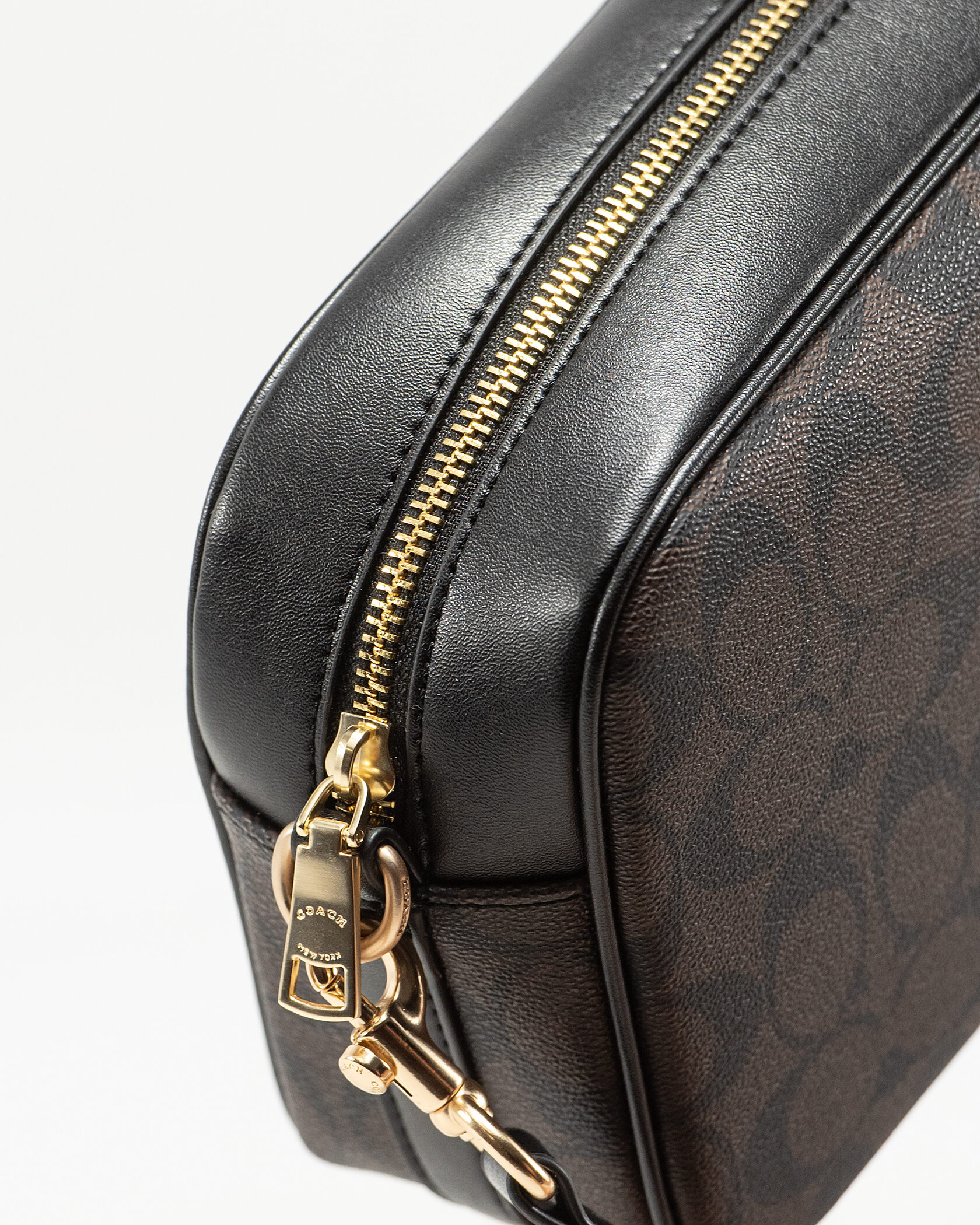 Coach Sadie Small Crossbody Bag in Signature Canvas Charcoal/Black - 10