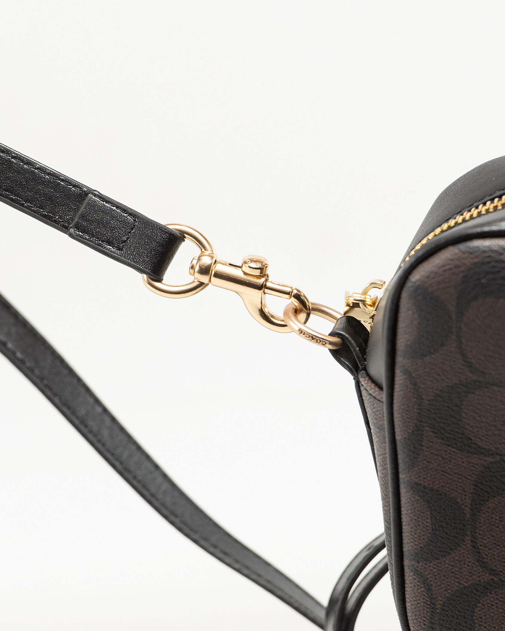 Coach Sadie Small Crossbody Bag in Signature Canvas Charcoal/Black - 11