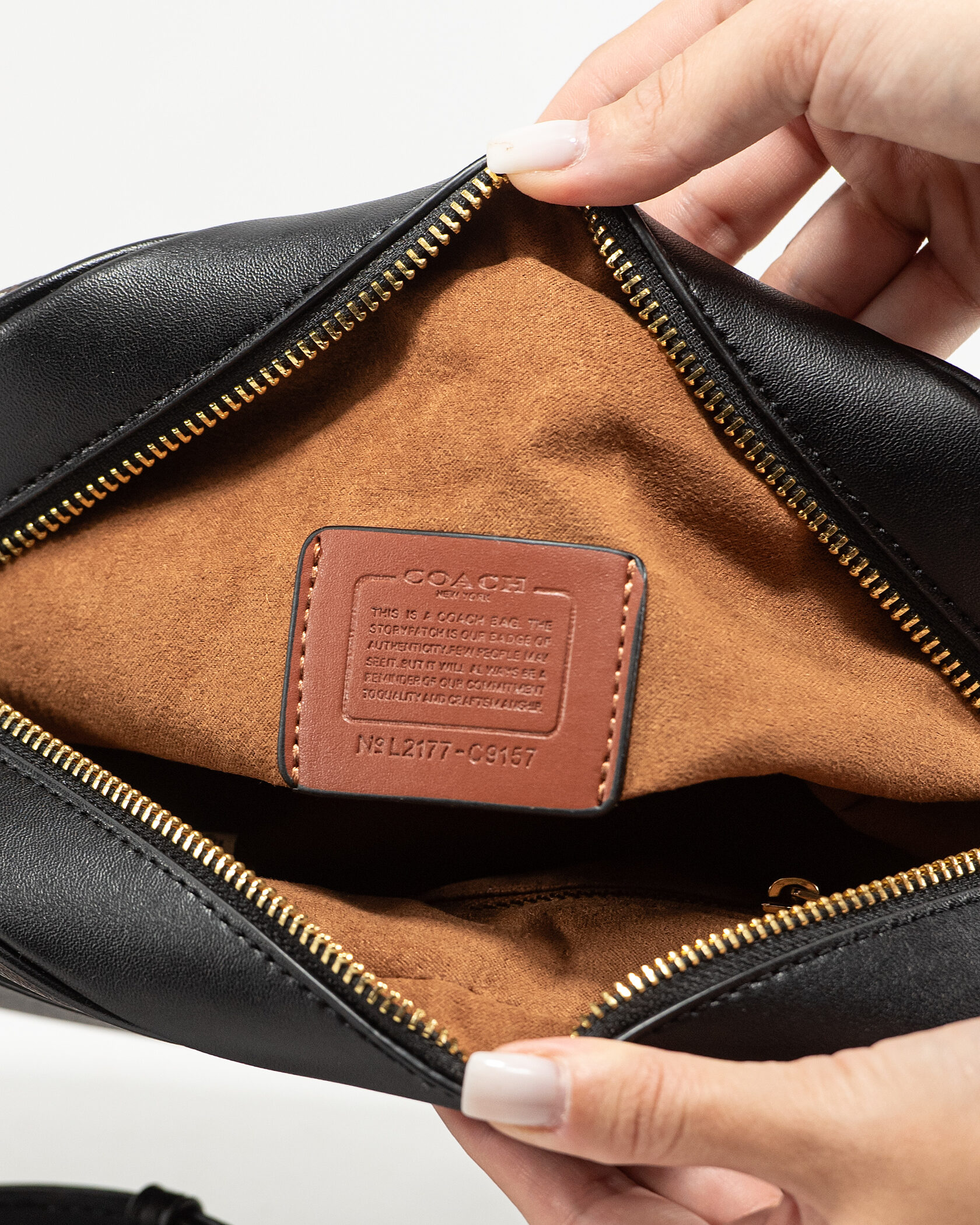 Coach Sadie Small Crossbody Bag in Signature Canvas Charcoal/Black - 14