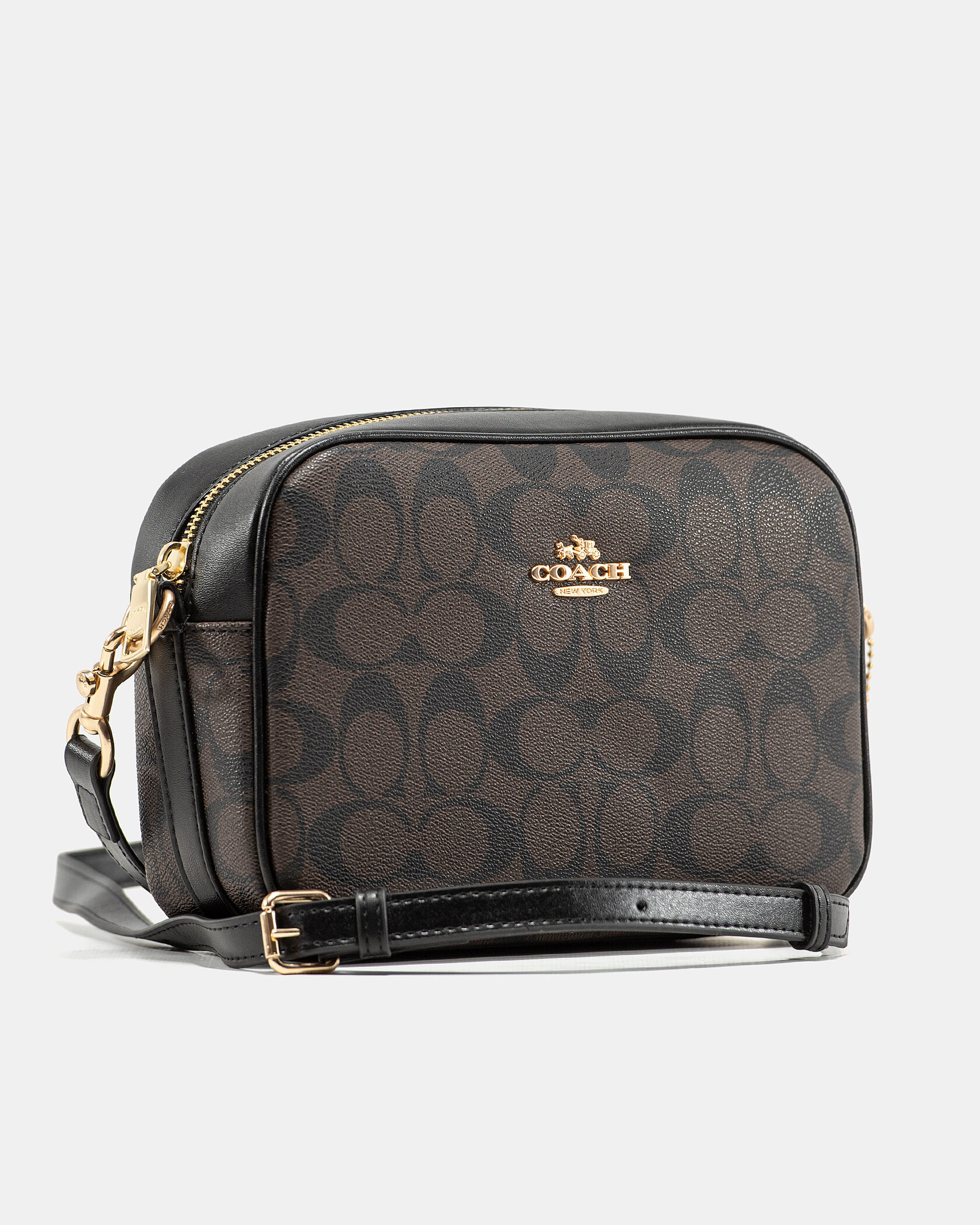 Coach Sadie Small Crossbody Bag in Signature Canvas Charcoal/Black - 5