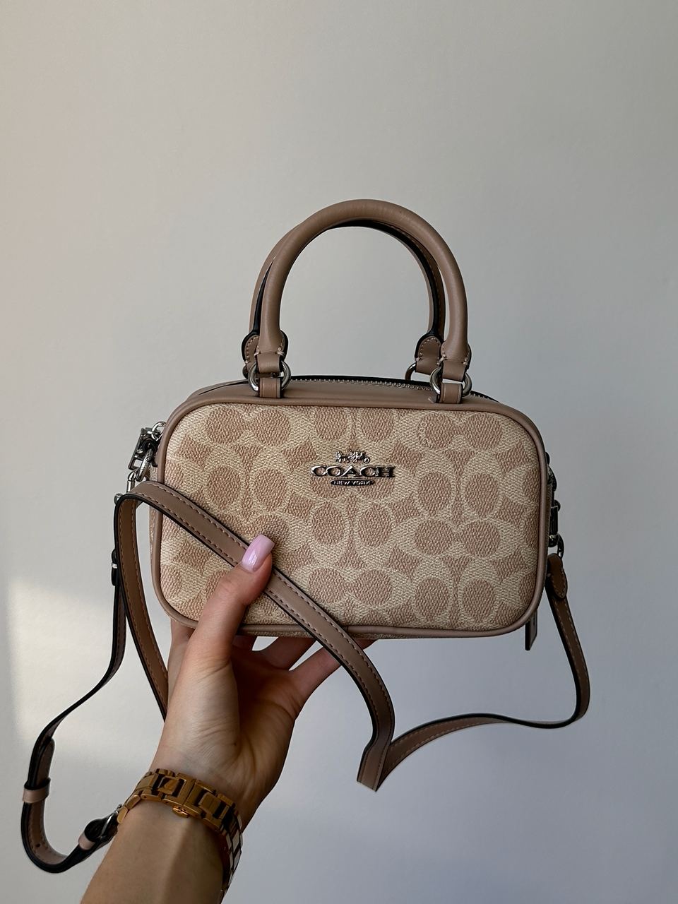 Coach Satchel Crossbody In Signature Beige - 2