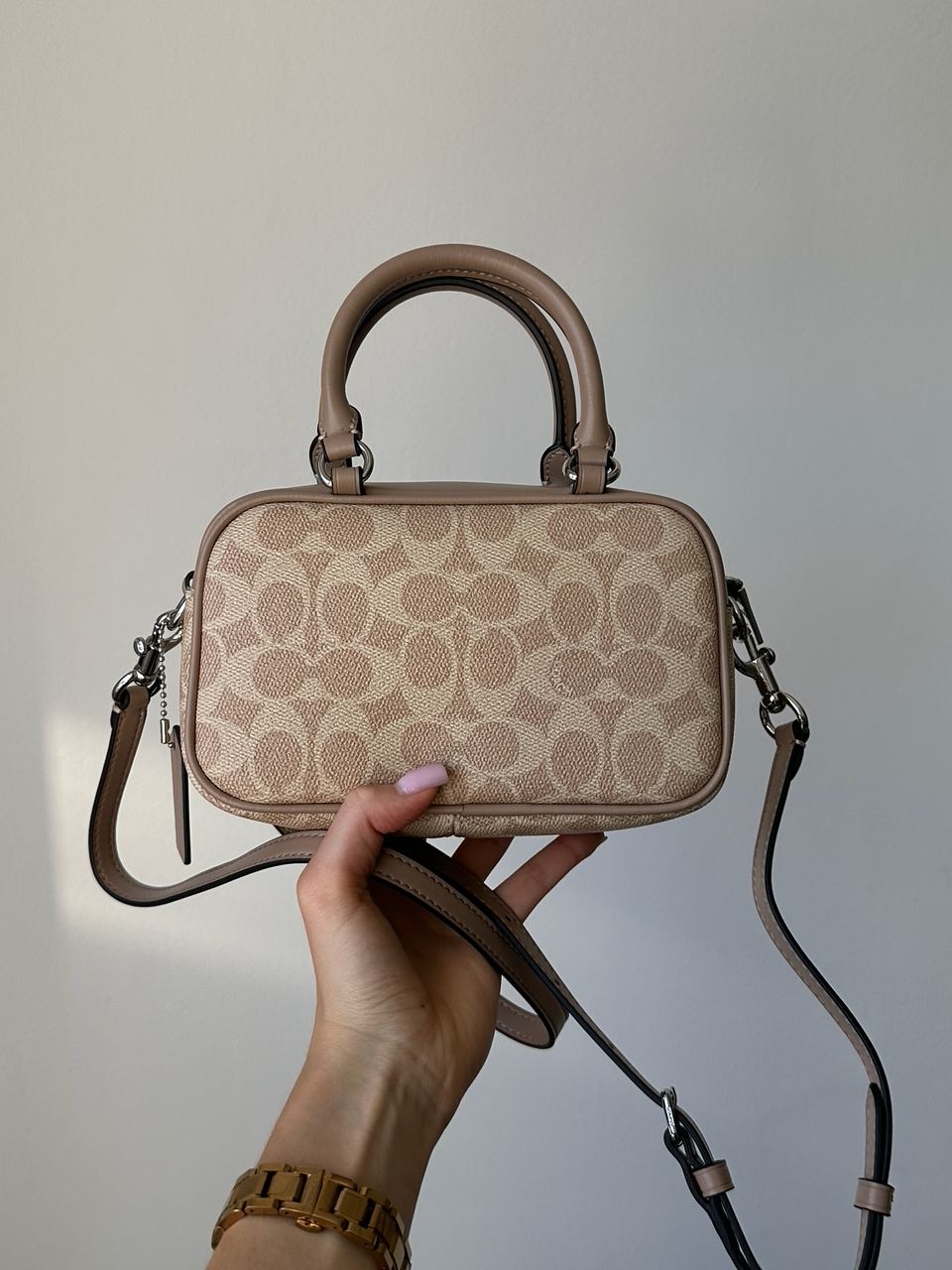 Coach Satchel Crossbody In Signature Beige - 4