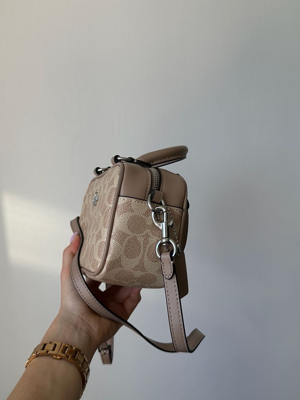 Coach Satchel Crossbody In Signature Beige - 6