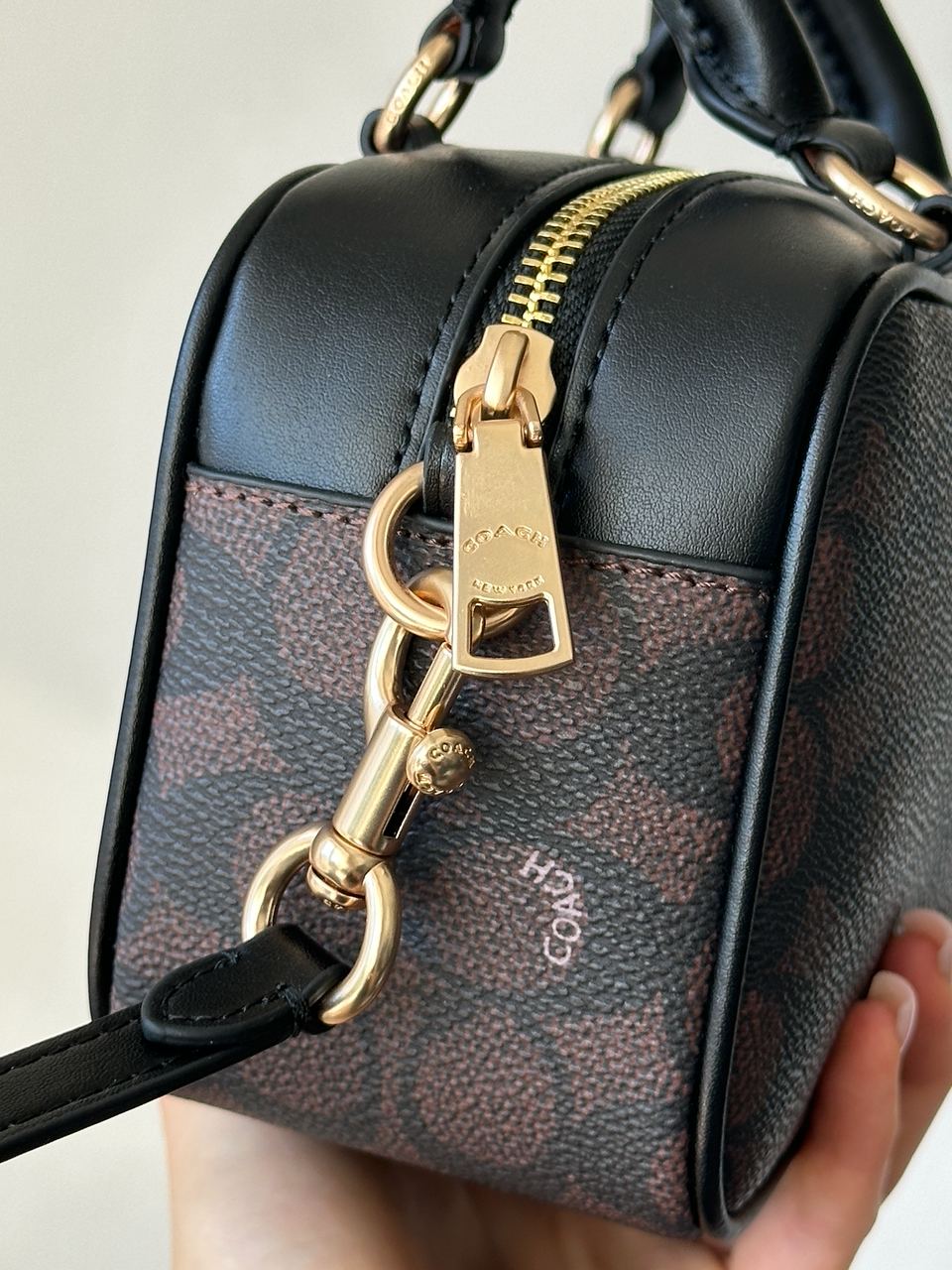 Coach Satchel Crossbody In Signature Brown - 5