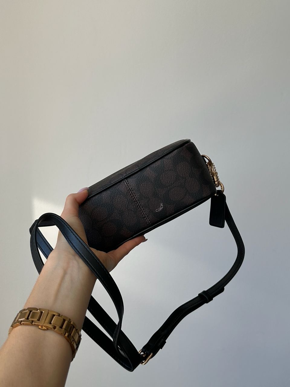 Coach Satchel Crossbody In Signature Brown - 7