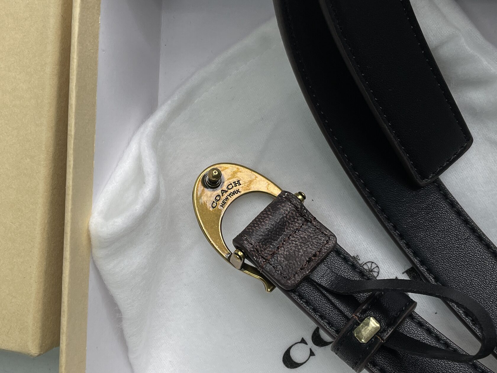 Coach Sculpted C Buckle Belt Brown - 7