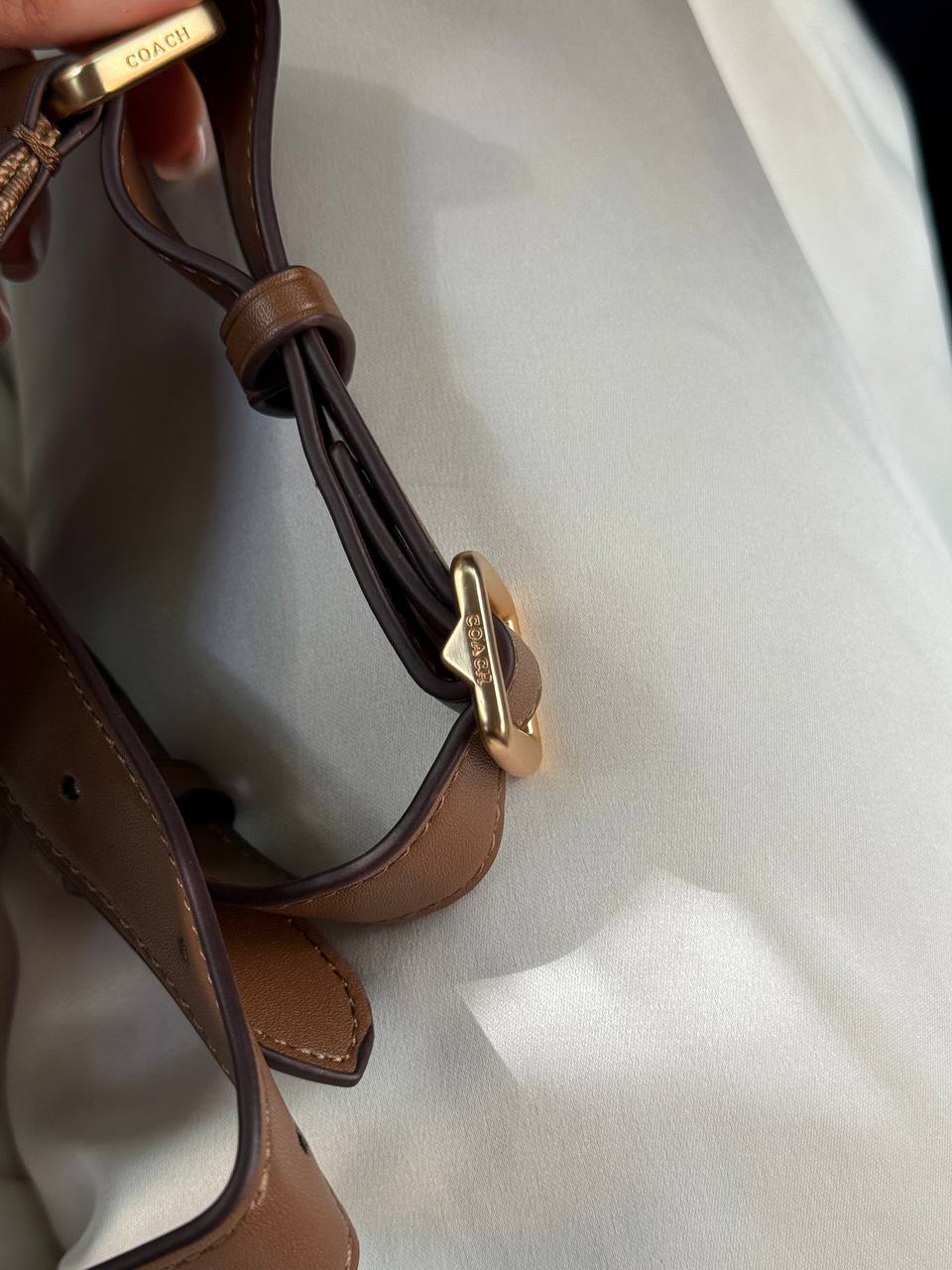 Coach Signature Belt Bag Fanny Pack Beige - 11