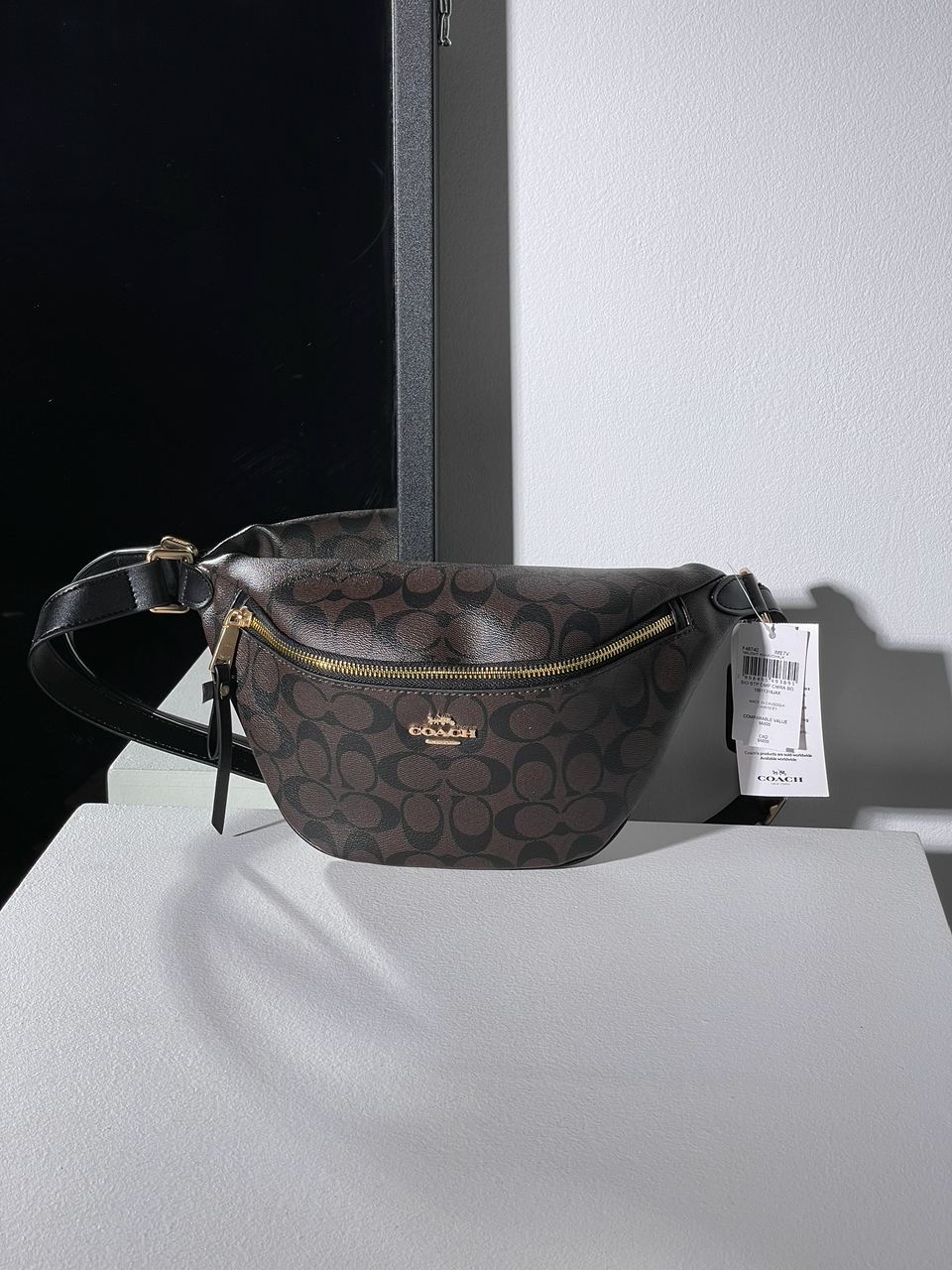 Coach Signature Belt Bag Fanny Pack Brown - 4