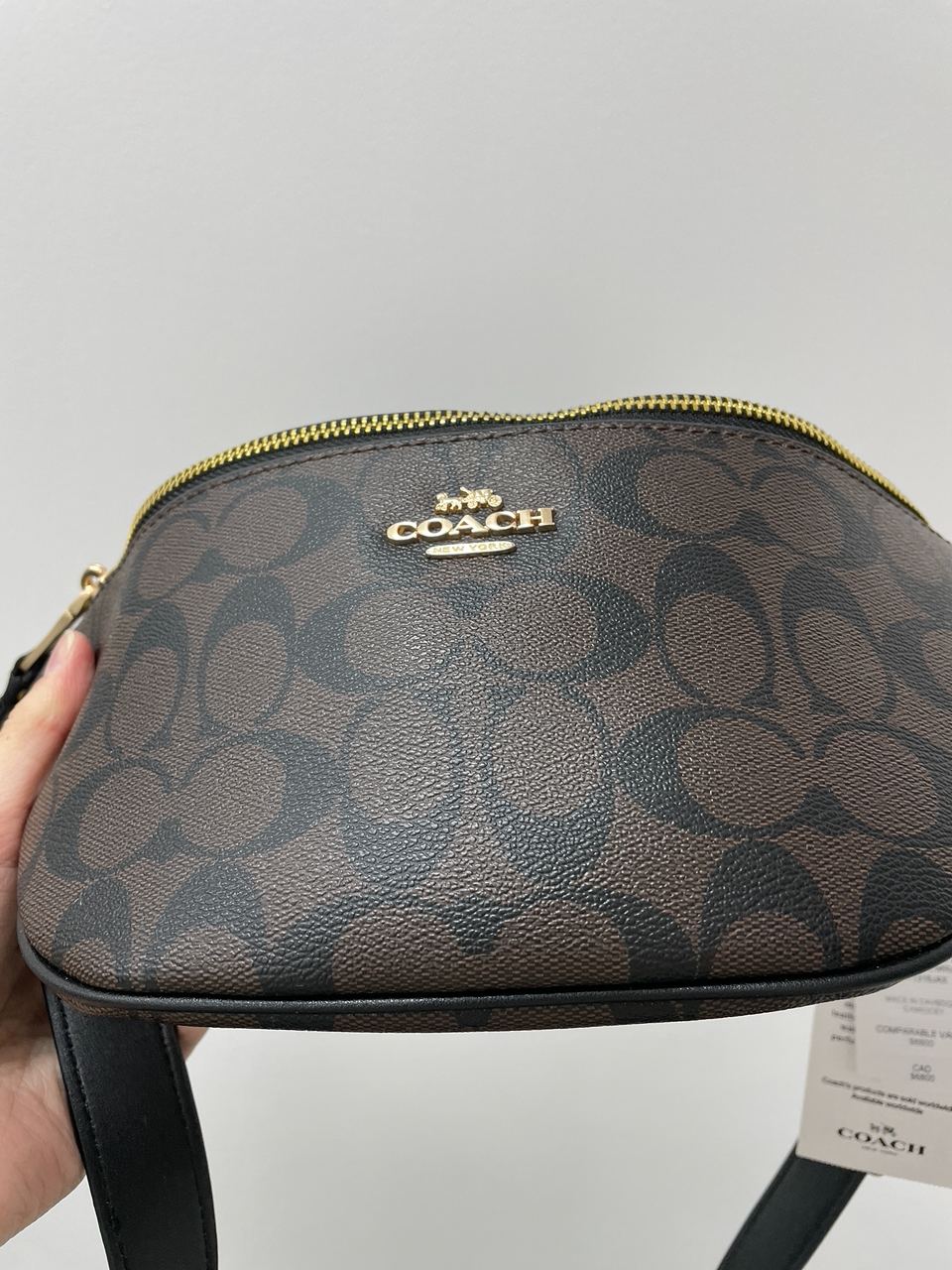 Coach Signature Belt Bag Fanny Pack Brown - 9