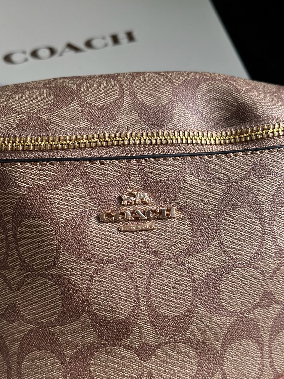 Coach Signature Belt Bag Fanny Pack Khaki Saddle - 10