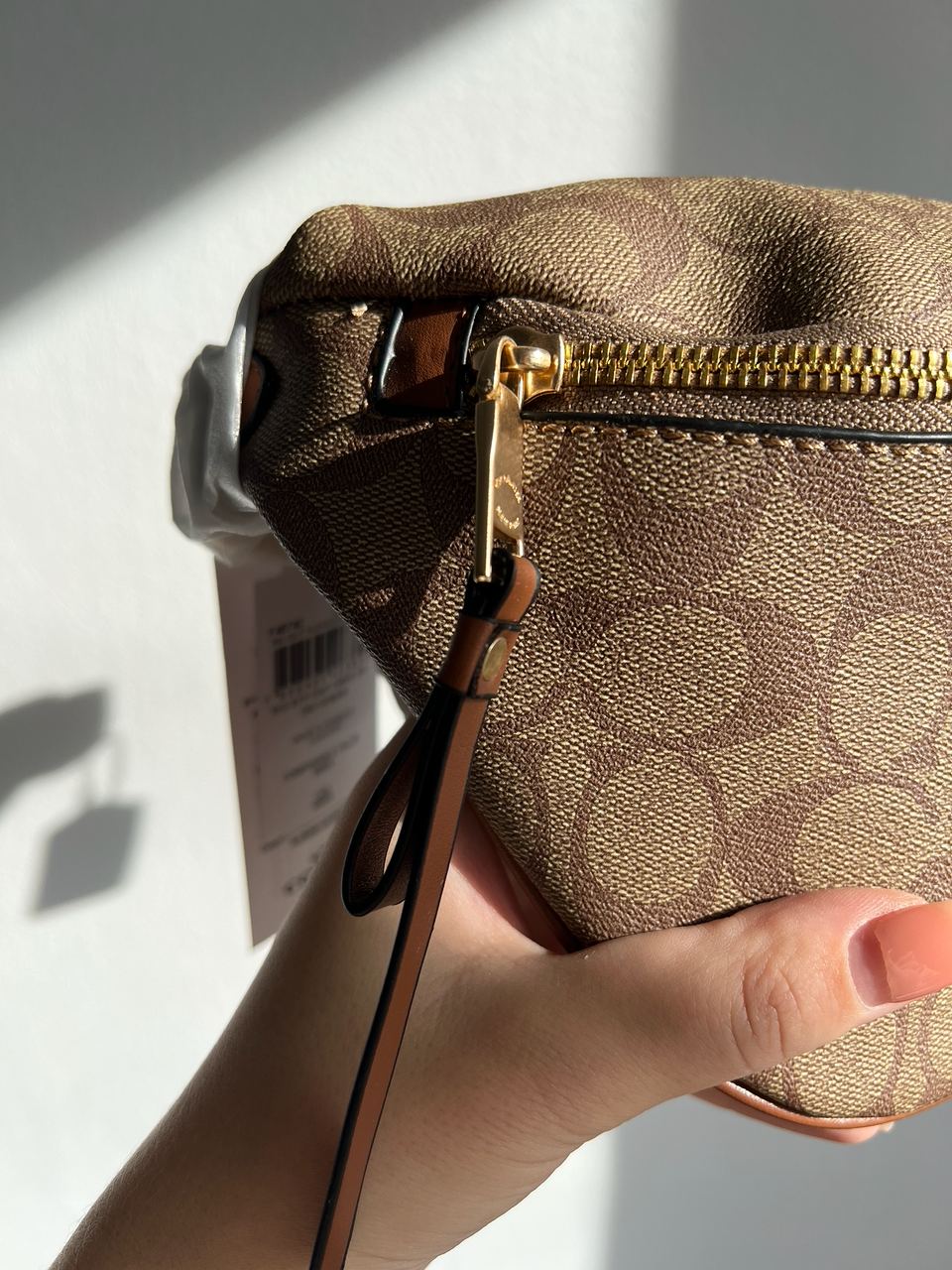 Coach Signature Belt Bag Fanny Pack Khaki Saddle - 21