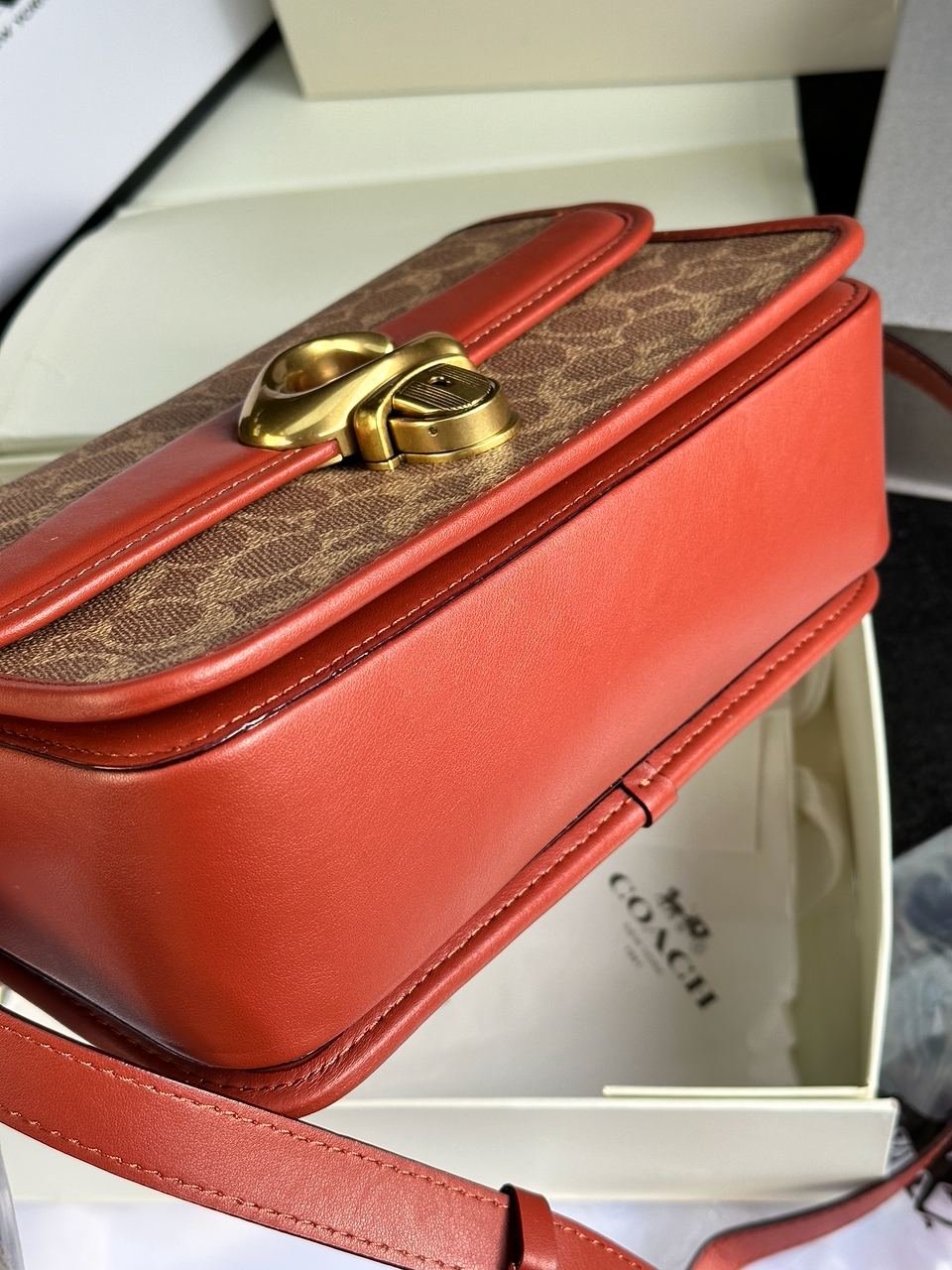 Coach Signature Logo Refined Calf Leather Studio Crossbody Bag - 16