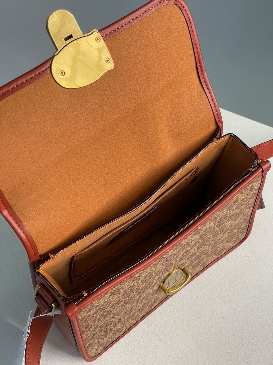 Coach Signature Logo Refined Calf Leather Studio Crossbody Bag - 22