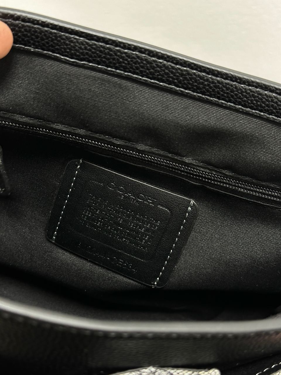 Coach Sprint Map 25 Black Leather/Grey Canvas - 13