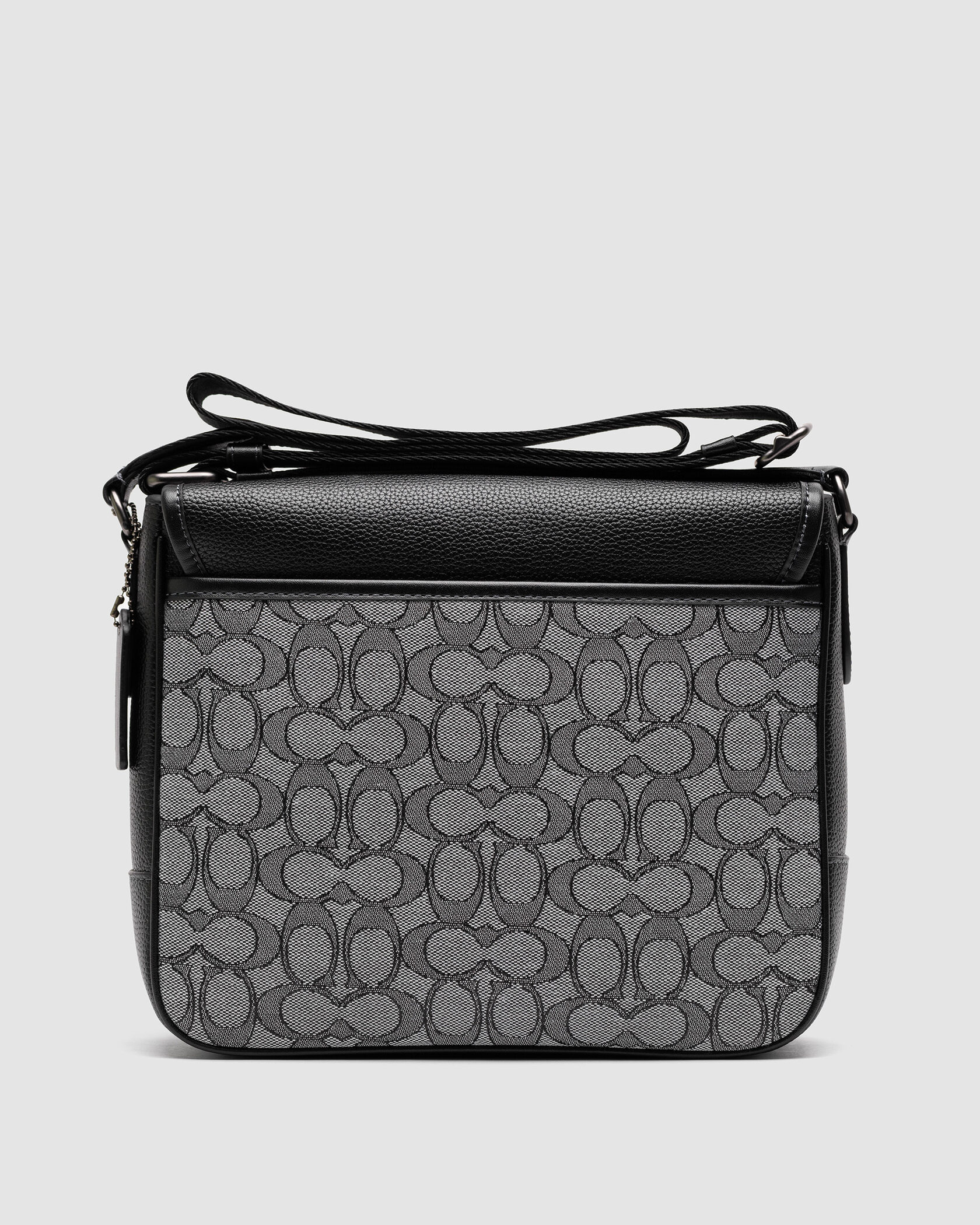 Coach Sprint Map 25 Black Leather/Grey Canvas - 4