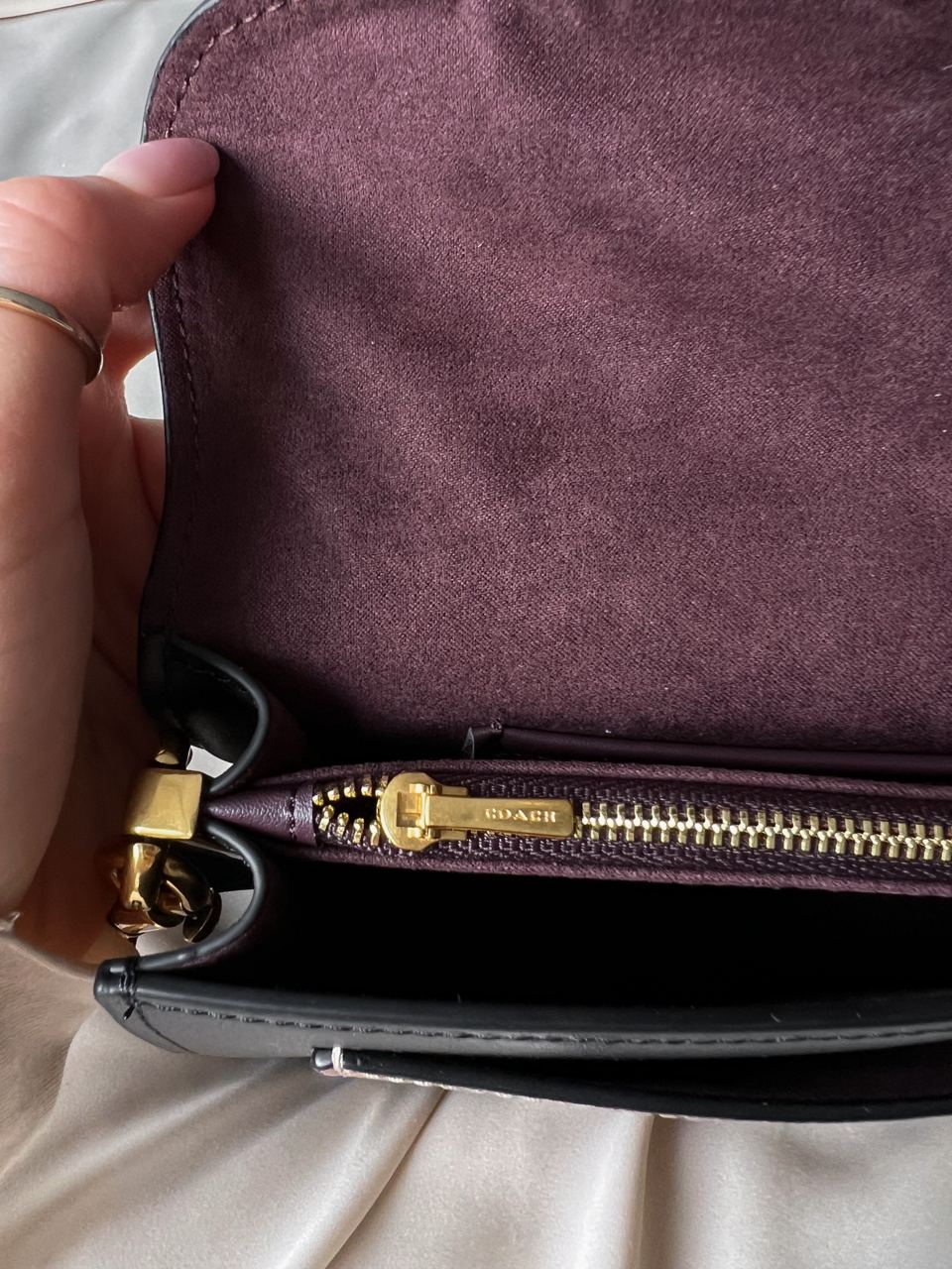 Coach Tabby Black/Beige Shoulder Bag In Signature Canvas - 12