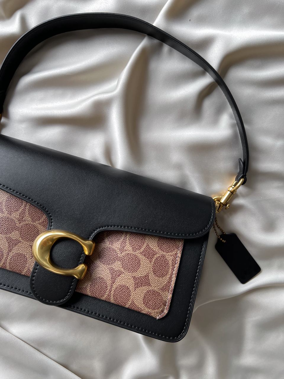 Coach Tabby Black/Beige Shoulder Bag In Signature Canvas - 7