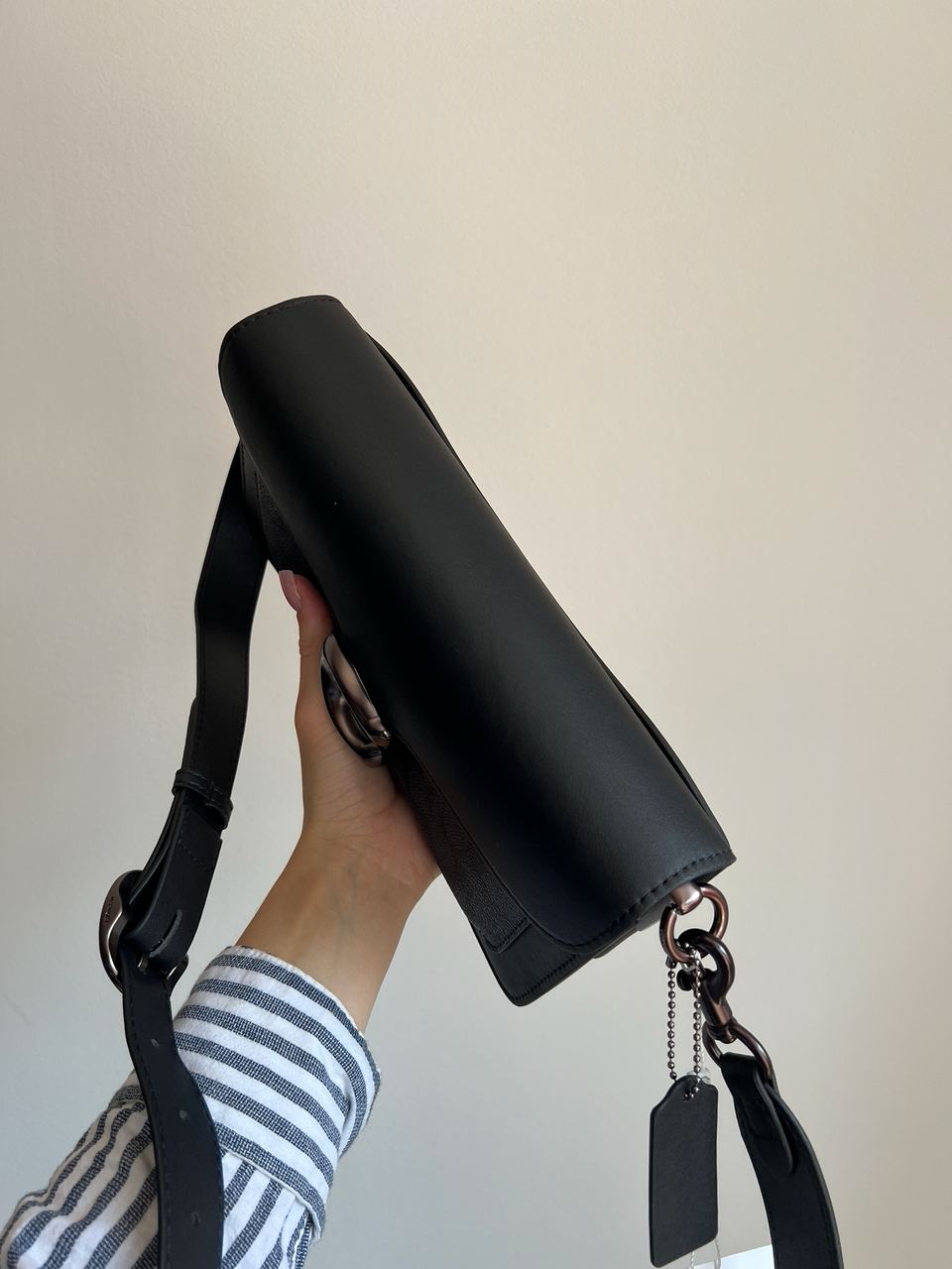 Coach Tabby Black/Grey Shoulder Bag 26 In Signature Canvas - 6