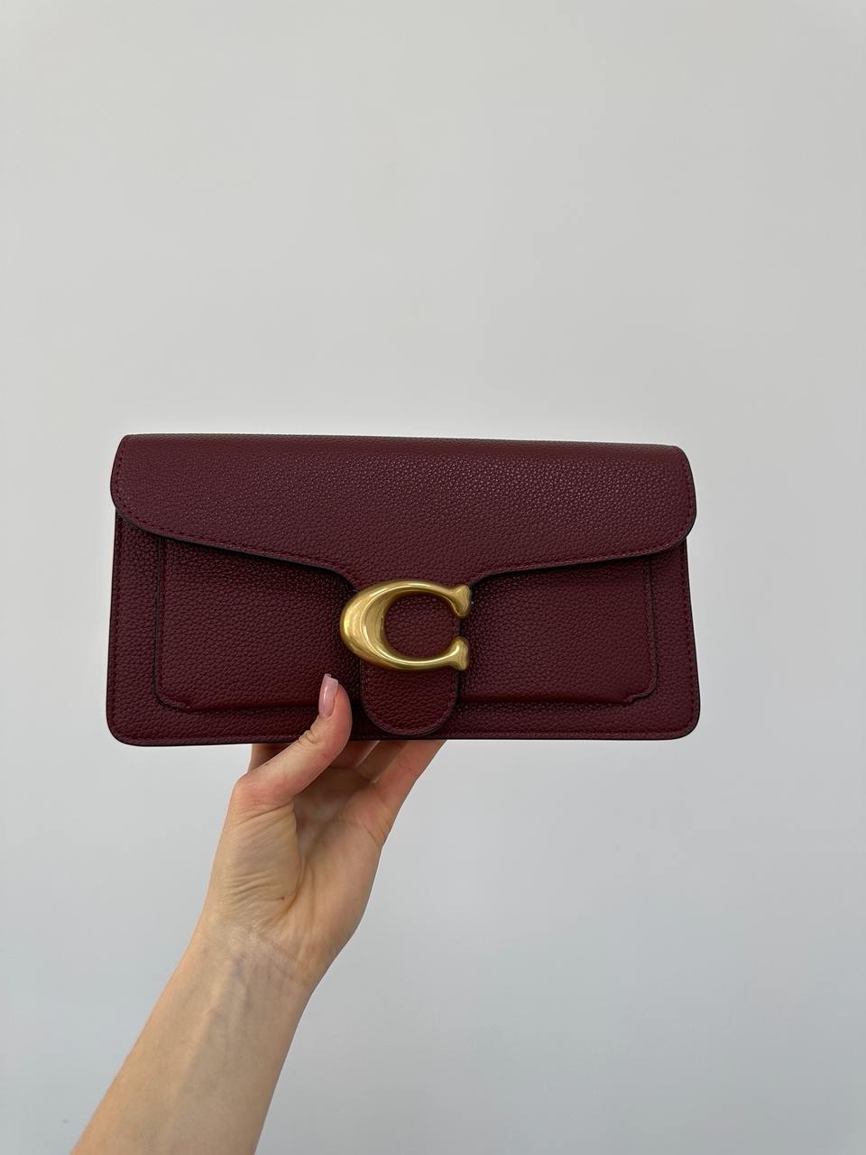 Coach Tabby Burgundy/Gold Shoulder Bag 26 In Signature Canvas - 3