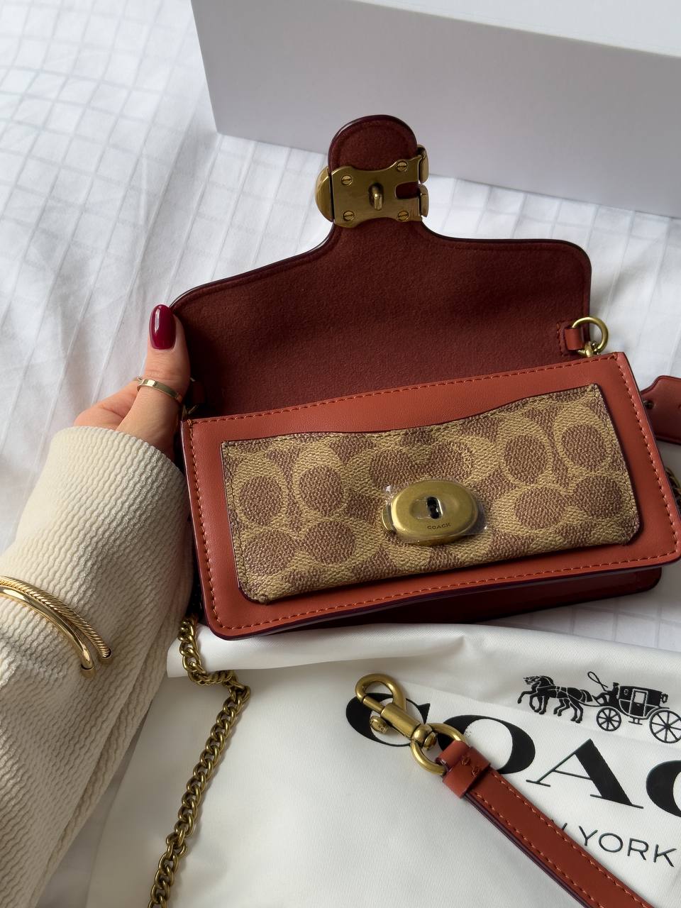 Coach Tabby Crossbody Wristlet In Signature Canvas - 19