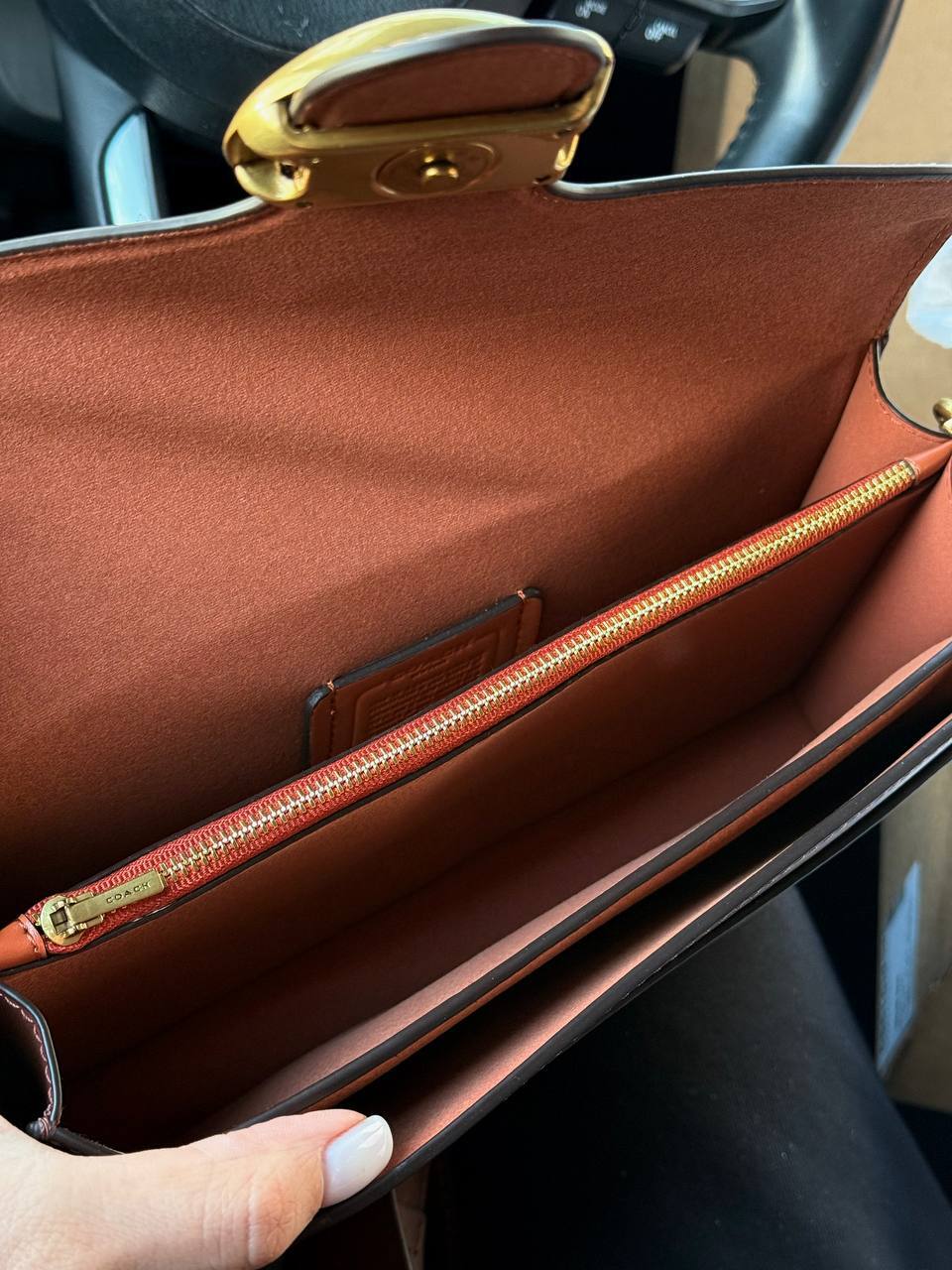 Coach Tabby Red/Beige Shoulder Bag In Signature Canvas - 12