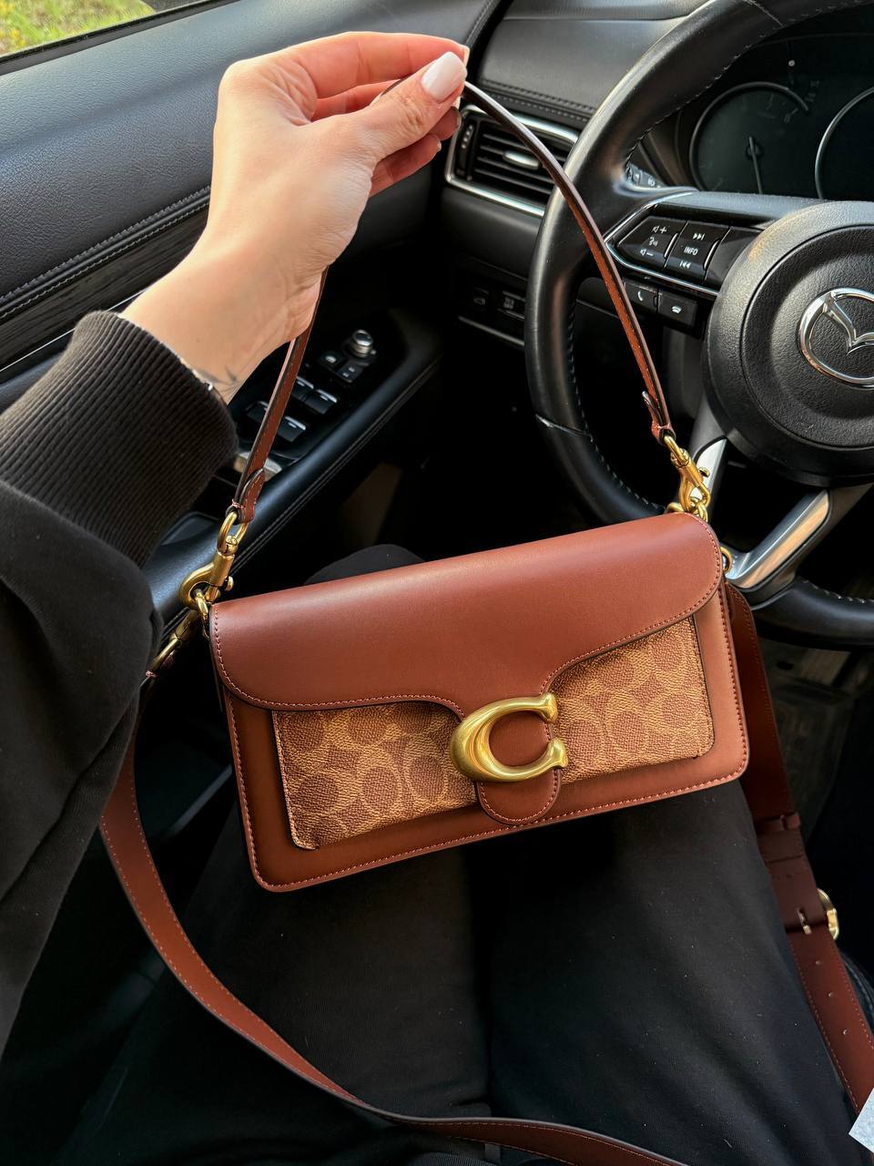 Coach Tabby Red/Beige Shoulder Bag In Signature Canvas - 3