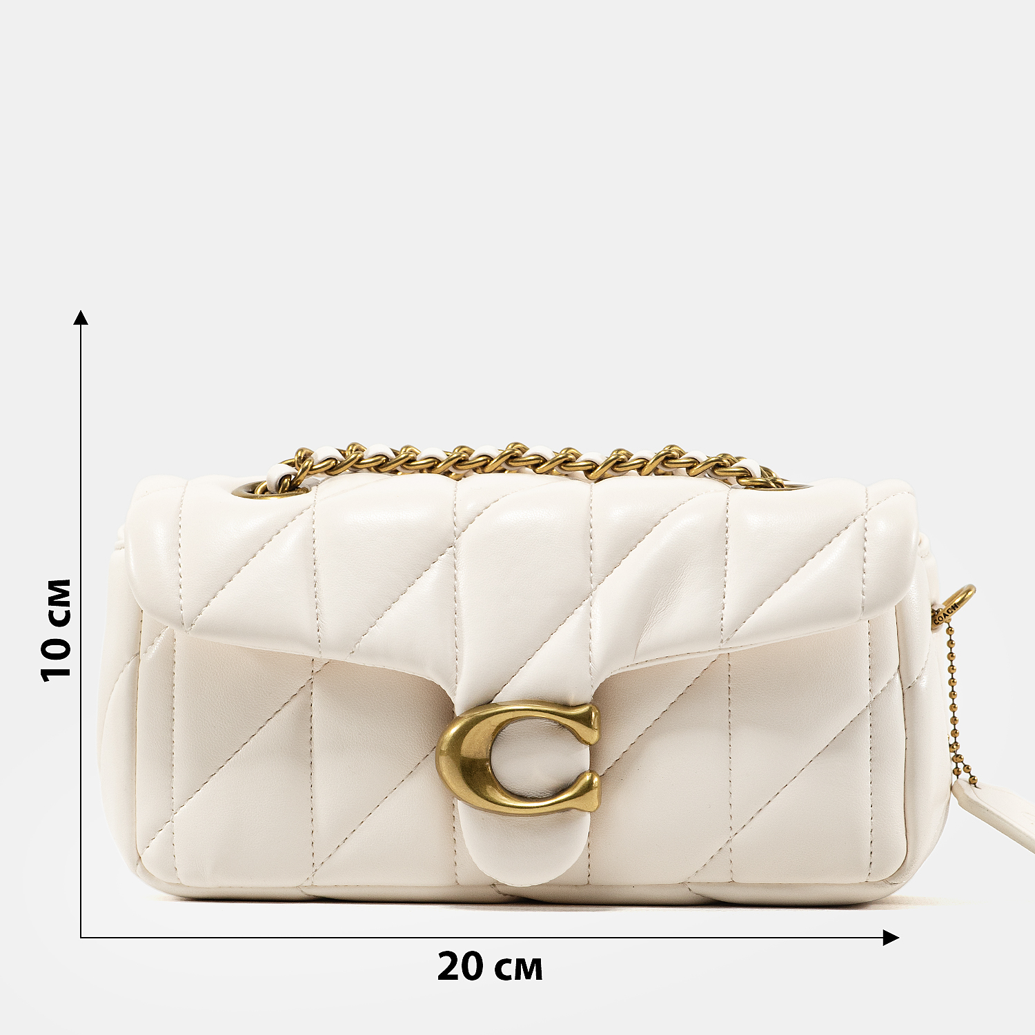 Coach Tabby Shoulder Bag 20 With Quilting Cream/Gold - 3