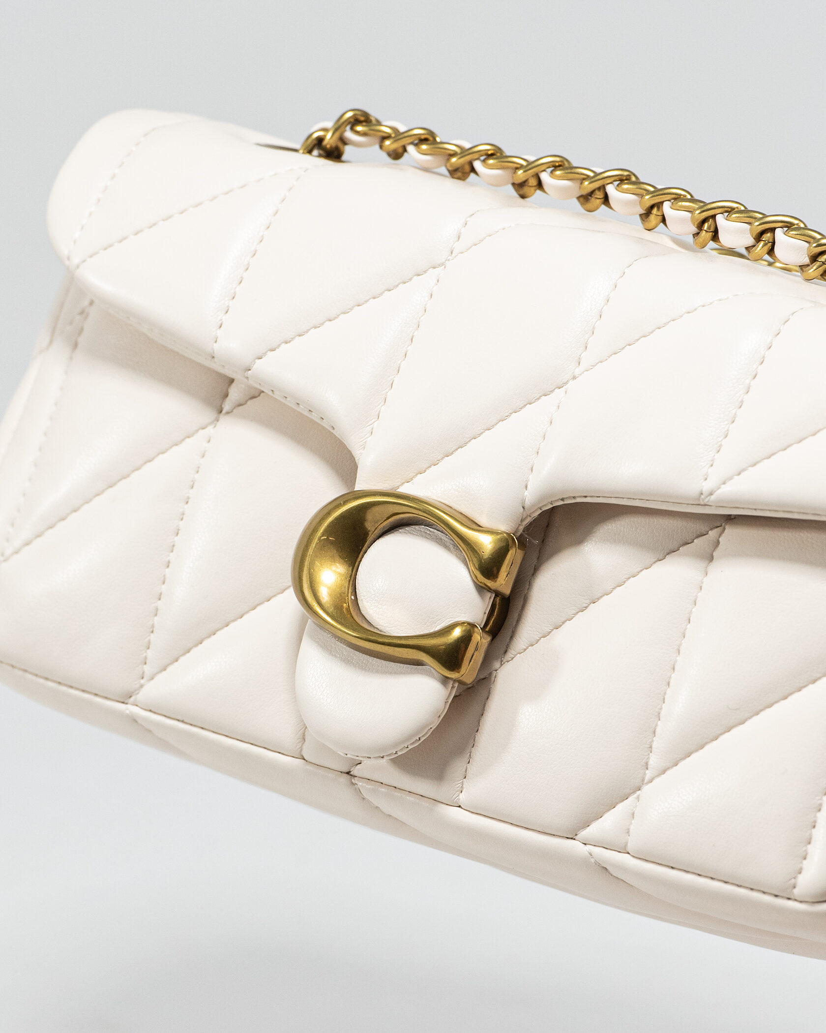 Coach Tabby Shoulder Bag 20 With Quilting Cream/Gold - 7