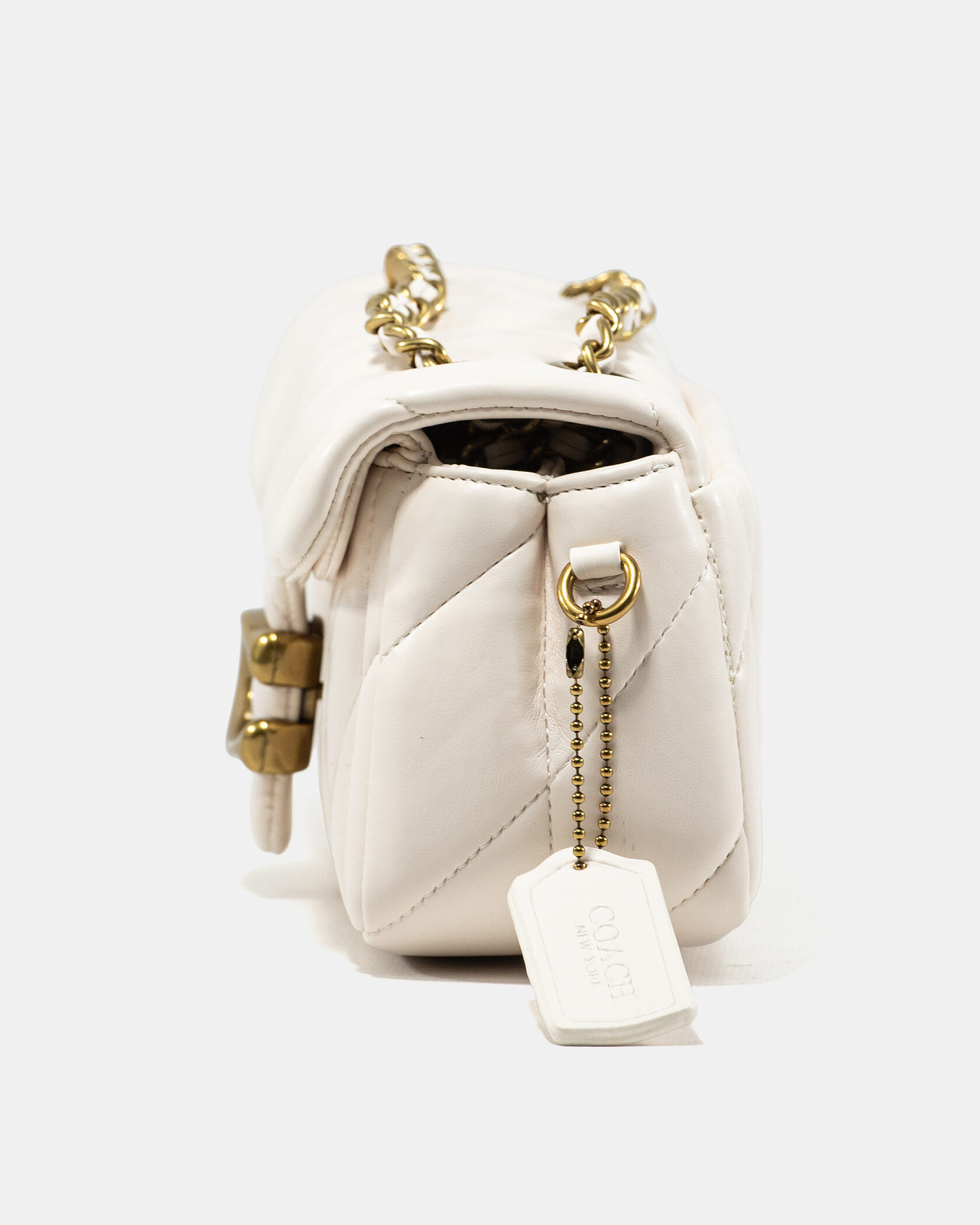 Coach Tabby Shoulder Bag 20 With Quilting Cream/Gold - 8