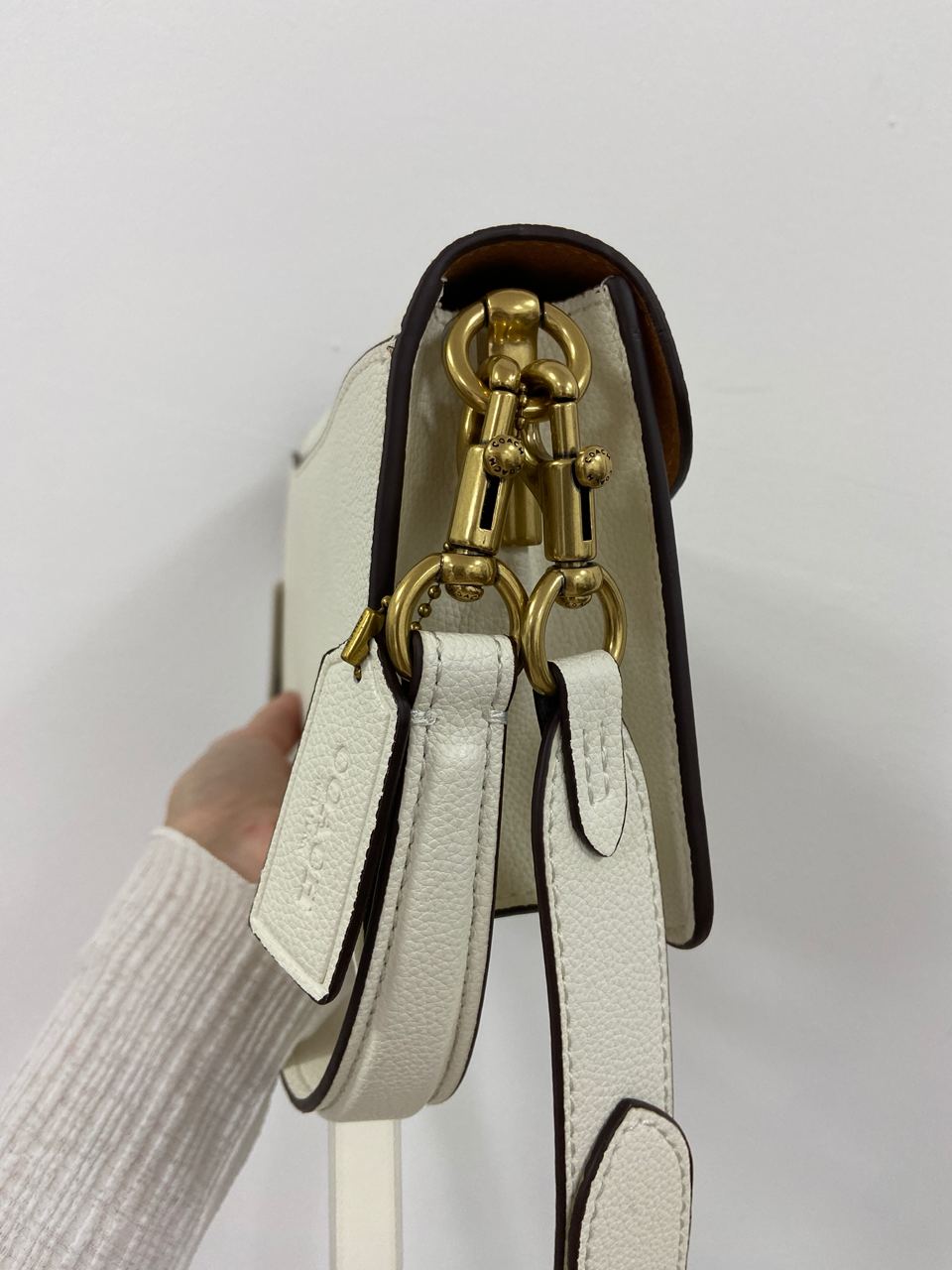Coach Tabby Shoulder Bag 26 Brass/Chalk - 13
