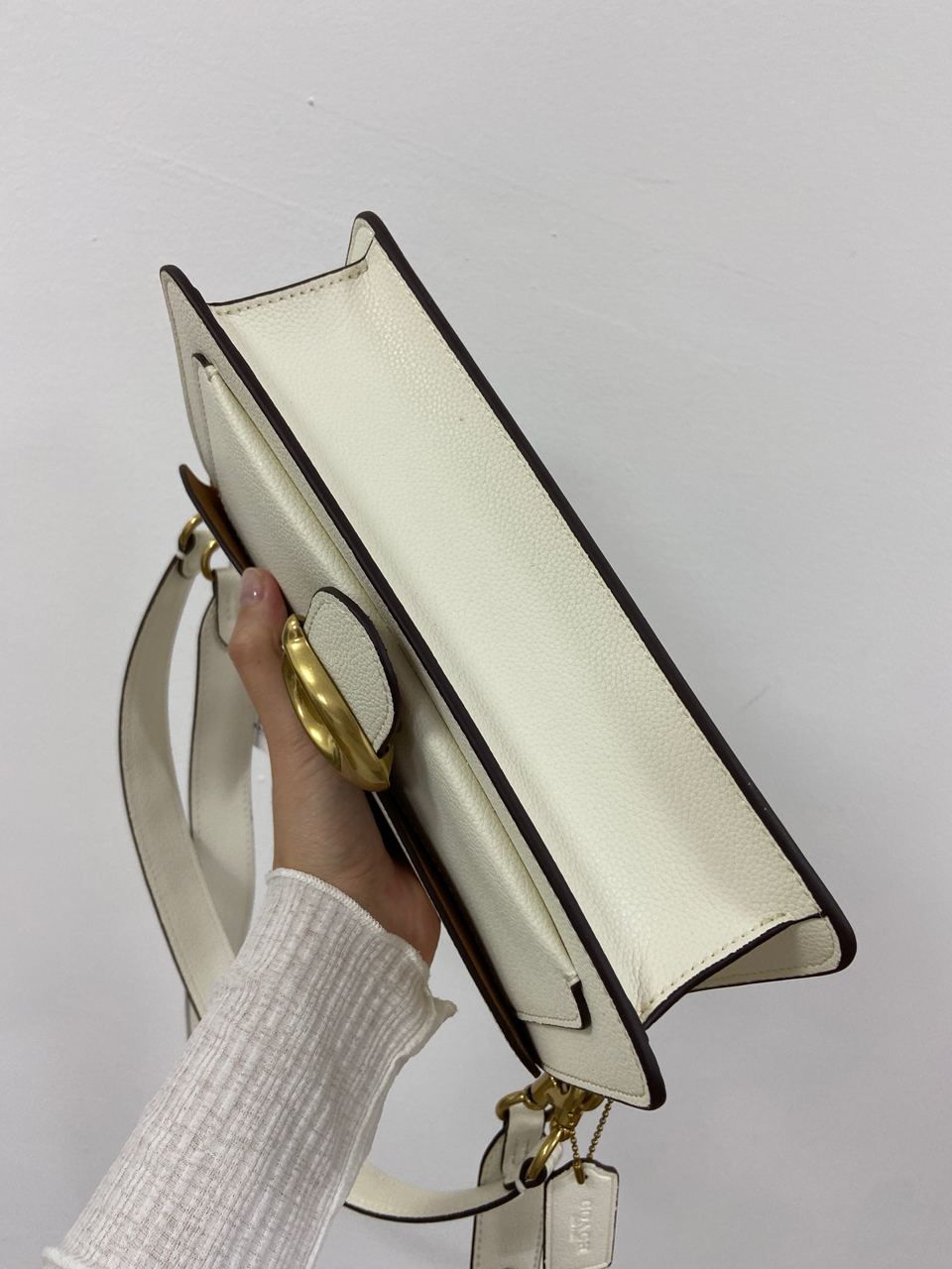 Coach Tabby Shoulder Bag 26 Brass/Chalk - 15