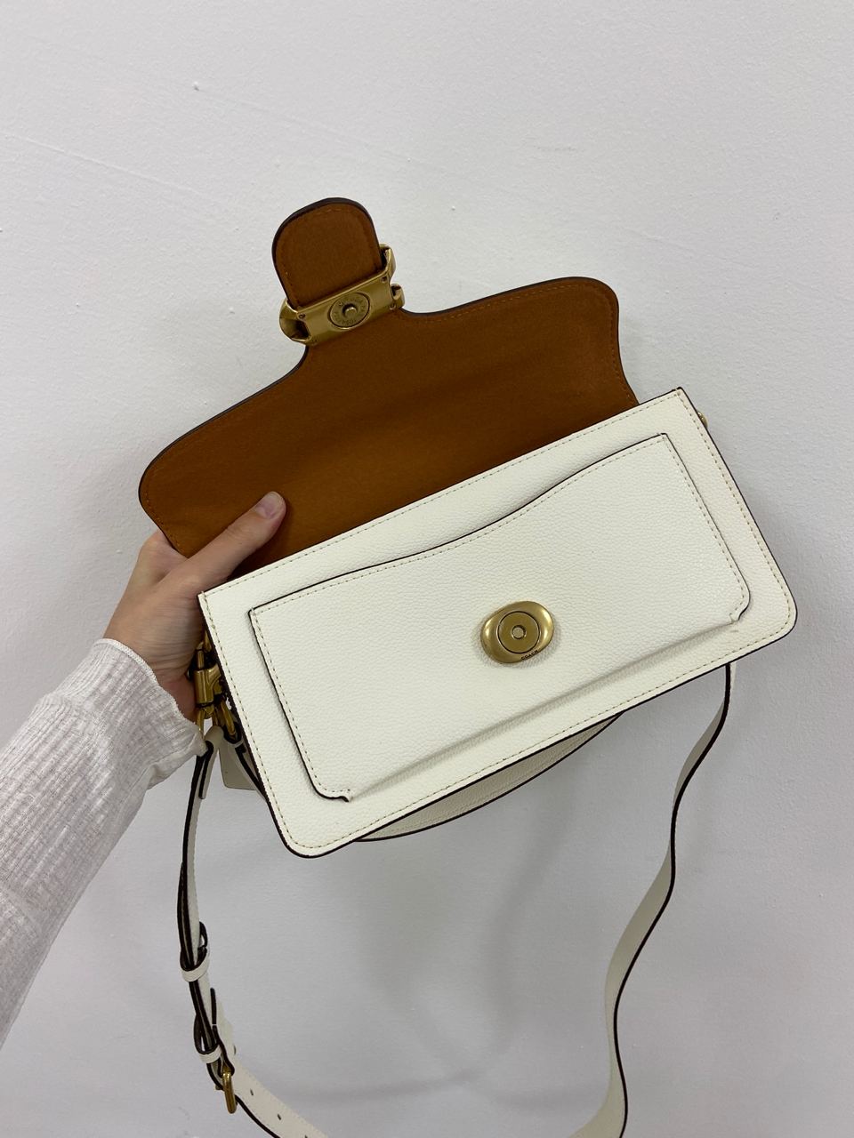 Coach Tabby Shoulder Bag 26 Brass/Chalk - 17