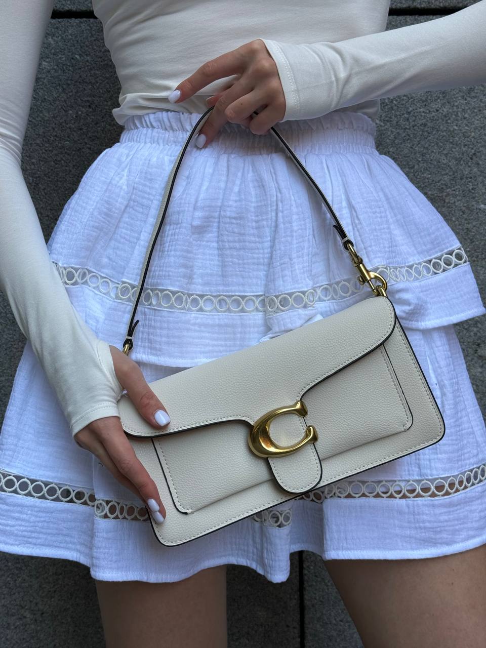 Coach Tabby Shoulder Bag 26 In Chalk. - 3