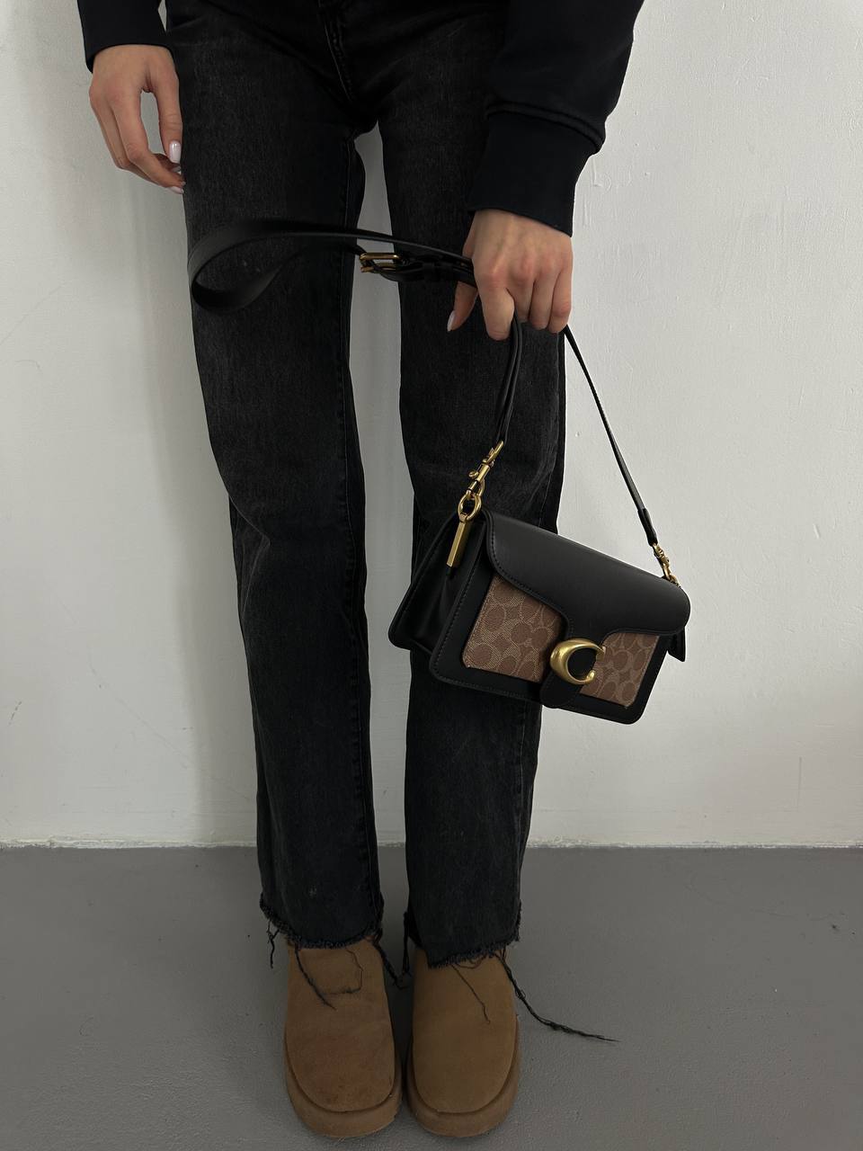 Coach Tabby Shoulder Bag 26 In Signature Canvas Brown/Black - 3